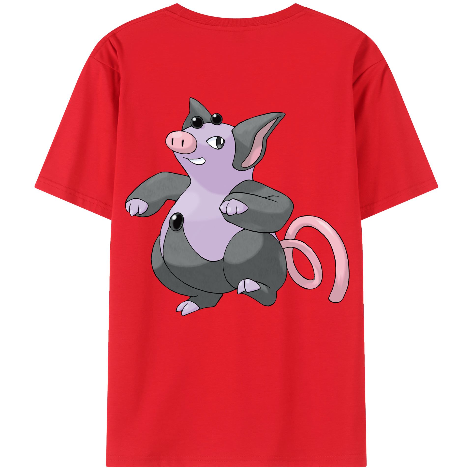（画像用） ポケットモンスター Pokémon 綿100％ メンズ半袖Tシャツ（バックプリント） 通気性
