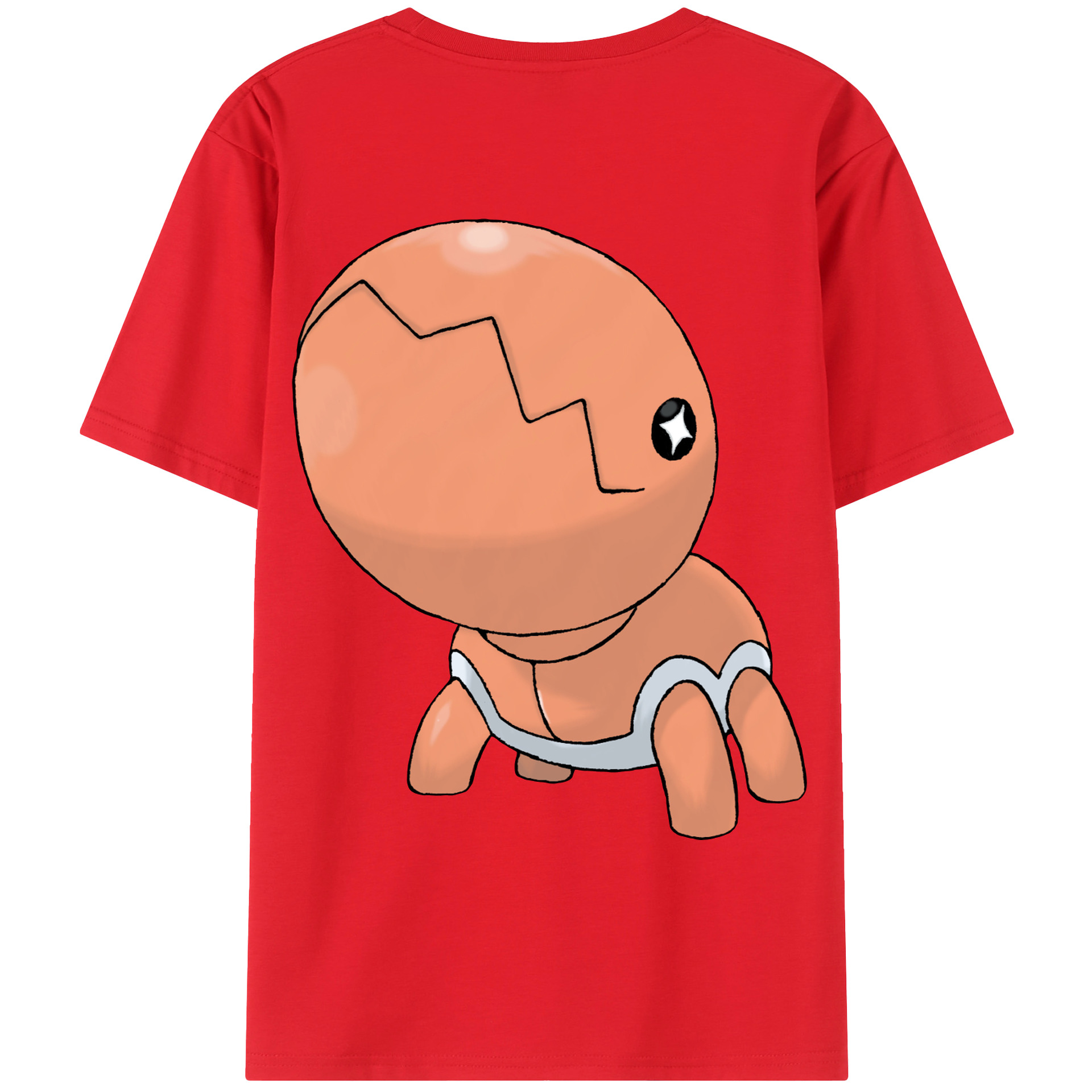 （画像用） ポケットモンスター Pokémon 綿100％ メンズ半袖Tシャツ（バックプリント） 通気性