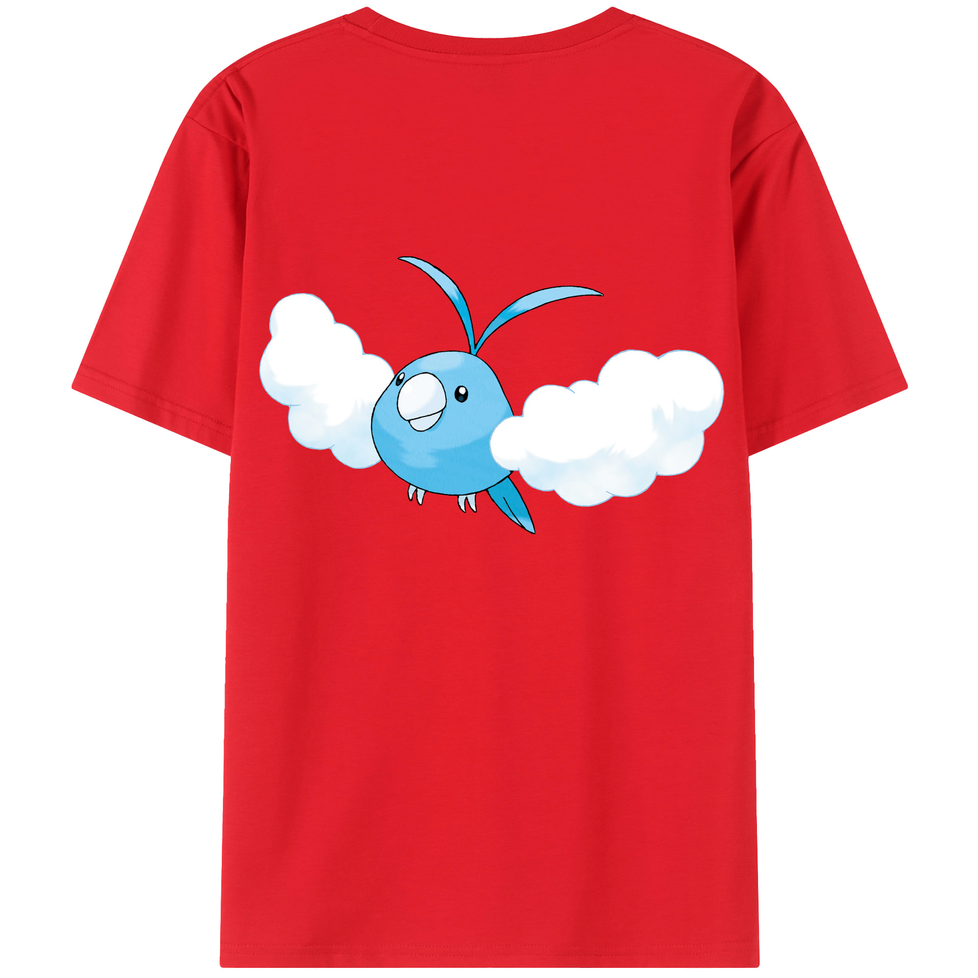 （画像用） ポケットモンスター Pokémon 綿100％ メンズ半袖Tシャツ（バックプリント） 通気性