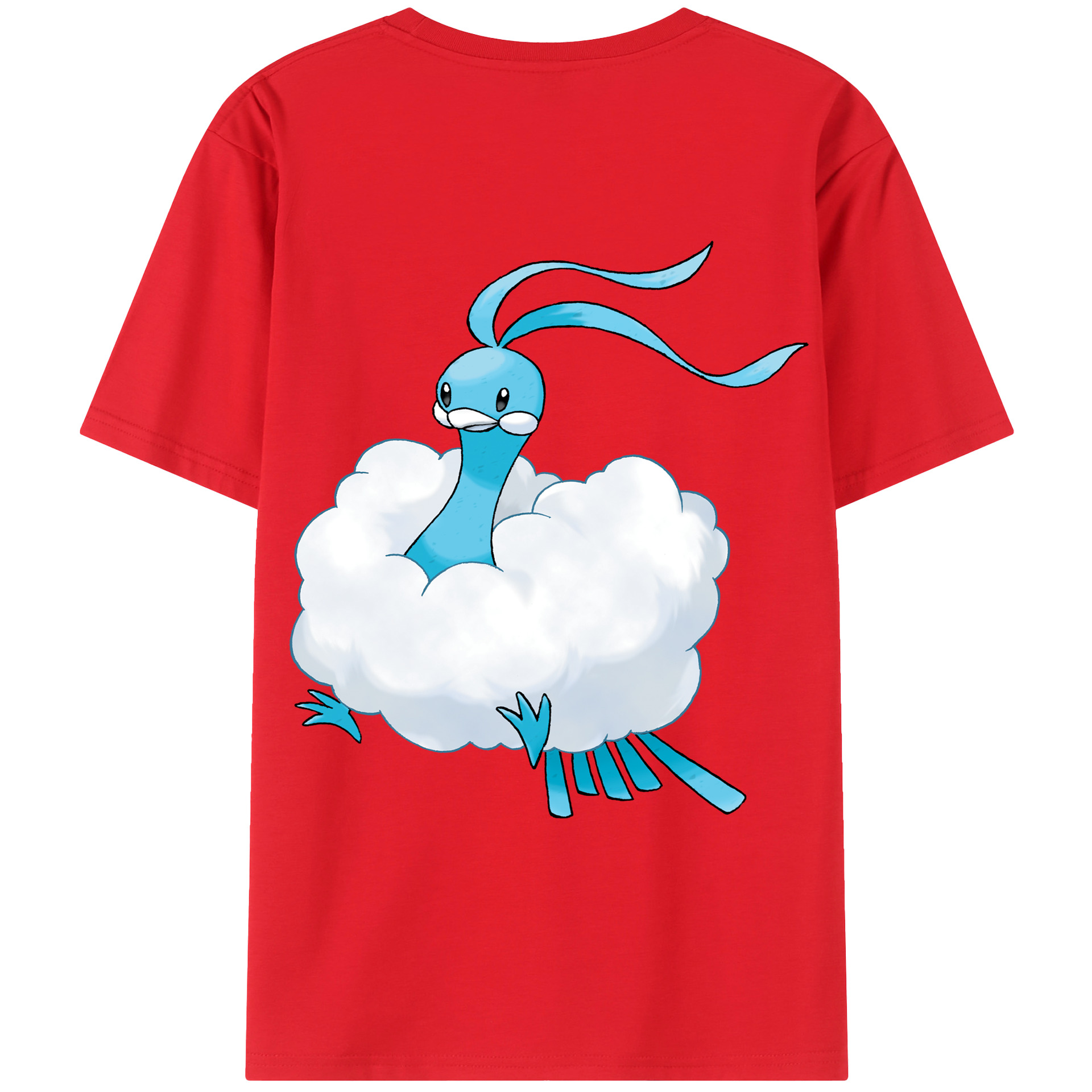 （画像用） ポケットモンスター Pokémon 綿100％ メンズ半袖Tシャツ（バックプリント） 通気性