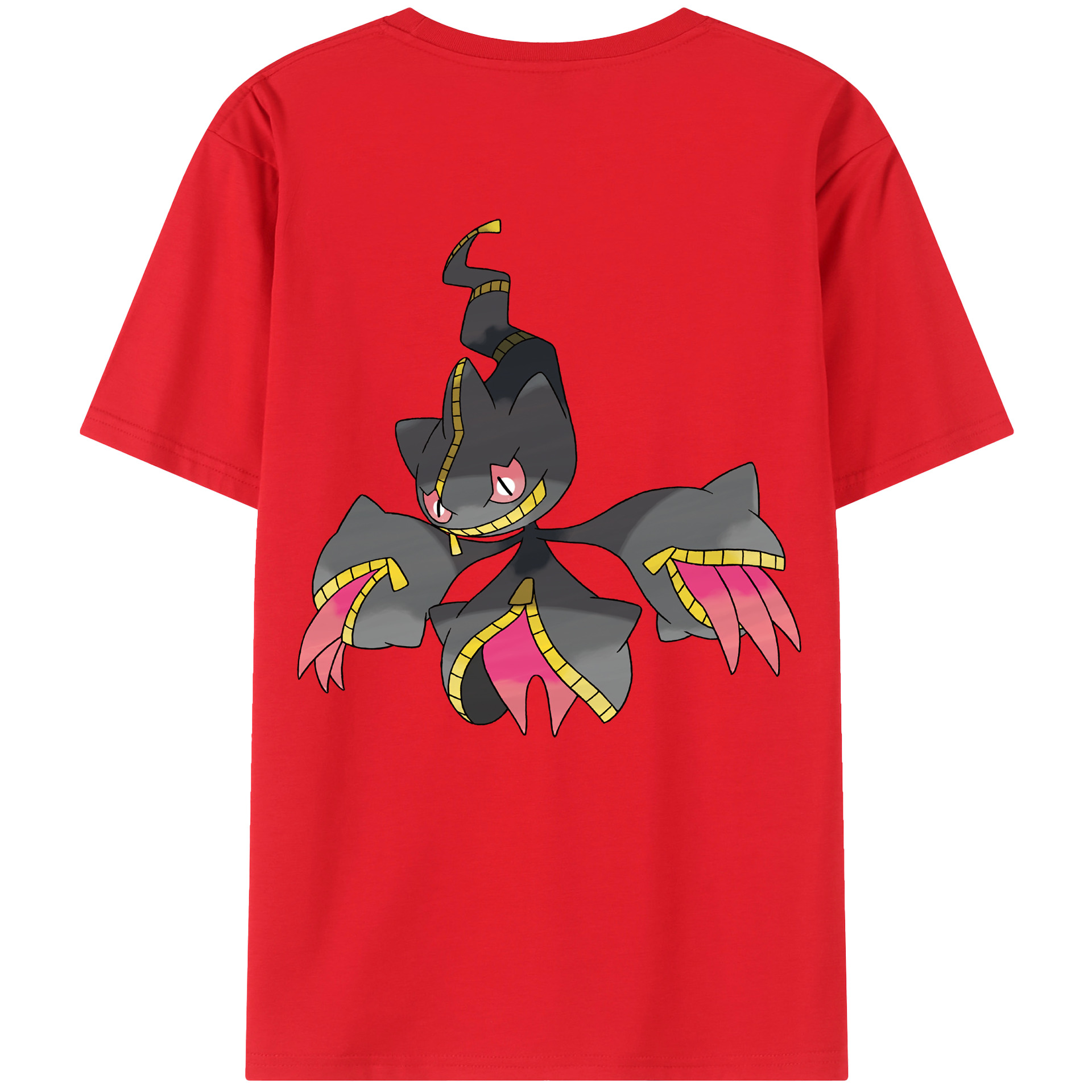 （画像用） ポケットモンスター Pokémon 綿100％ メンズ半袖Tシャツ（バックプリント） 通気性