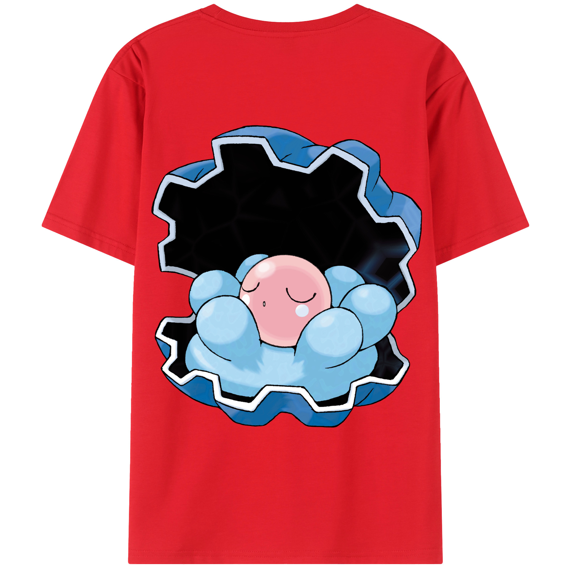 （画像用） ポケットモンスター Pokémon 綿100％ メンズ半袖Tシャツ（バックプリント） 通気性