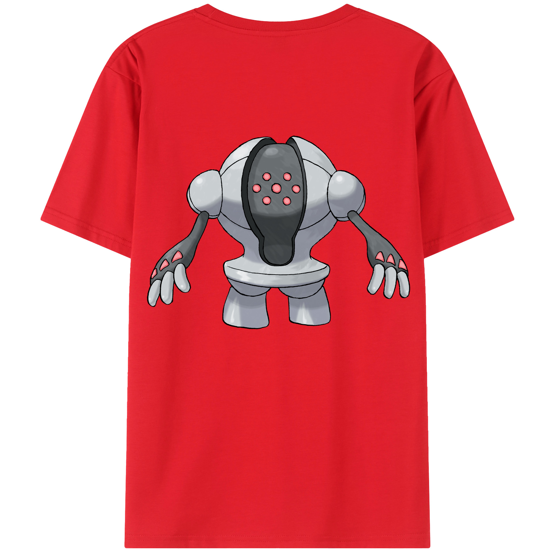 （画像用） ポケットモンスター Pokémon 綿100％ メンズ半袖Tシャツ（バックプリント） 通気性