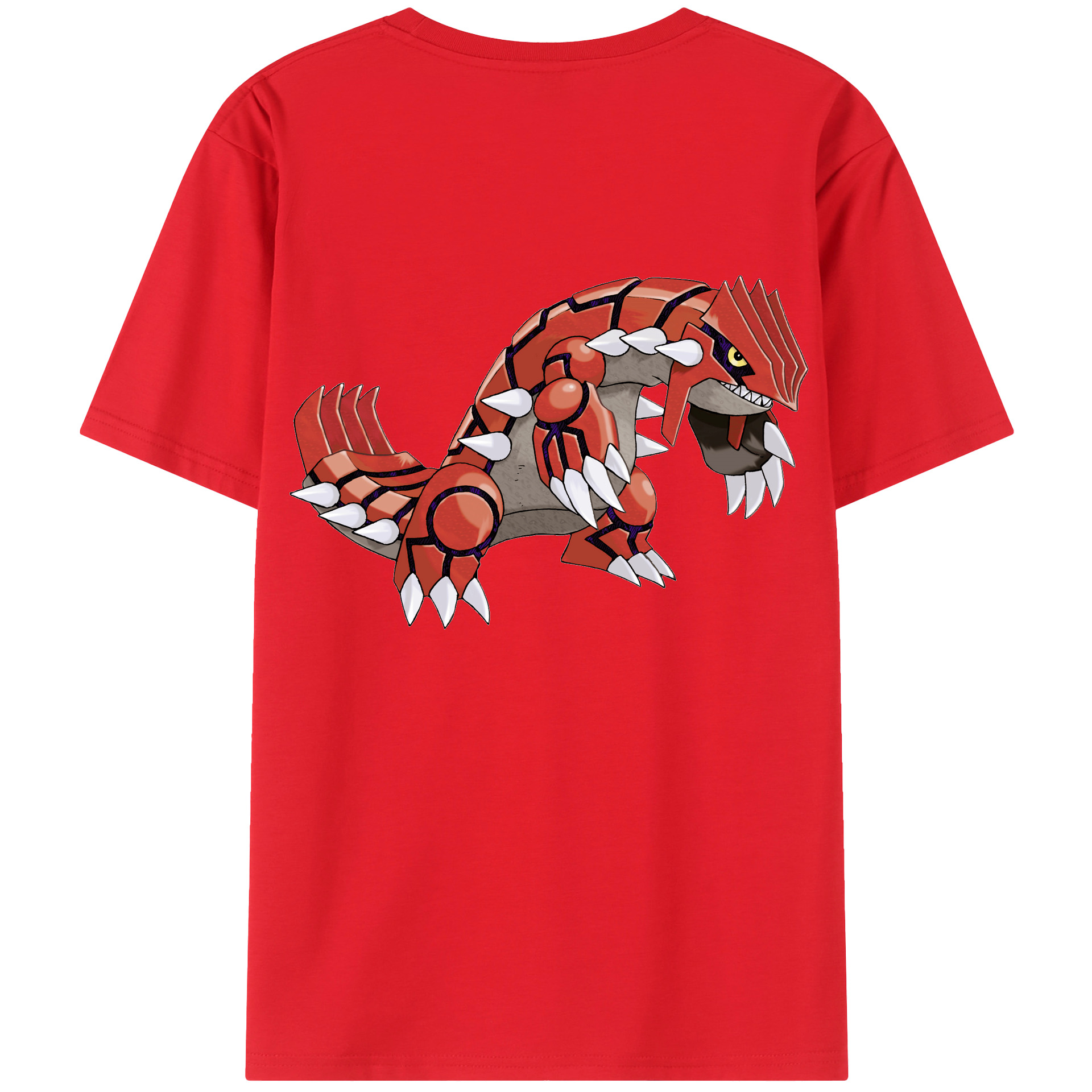（画像用） ポケットモンスター Pokémon 綿100％ メンズ半袖Tシャツ（バックプリント） 通気性