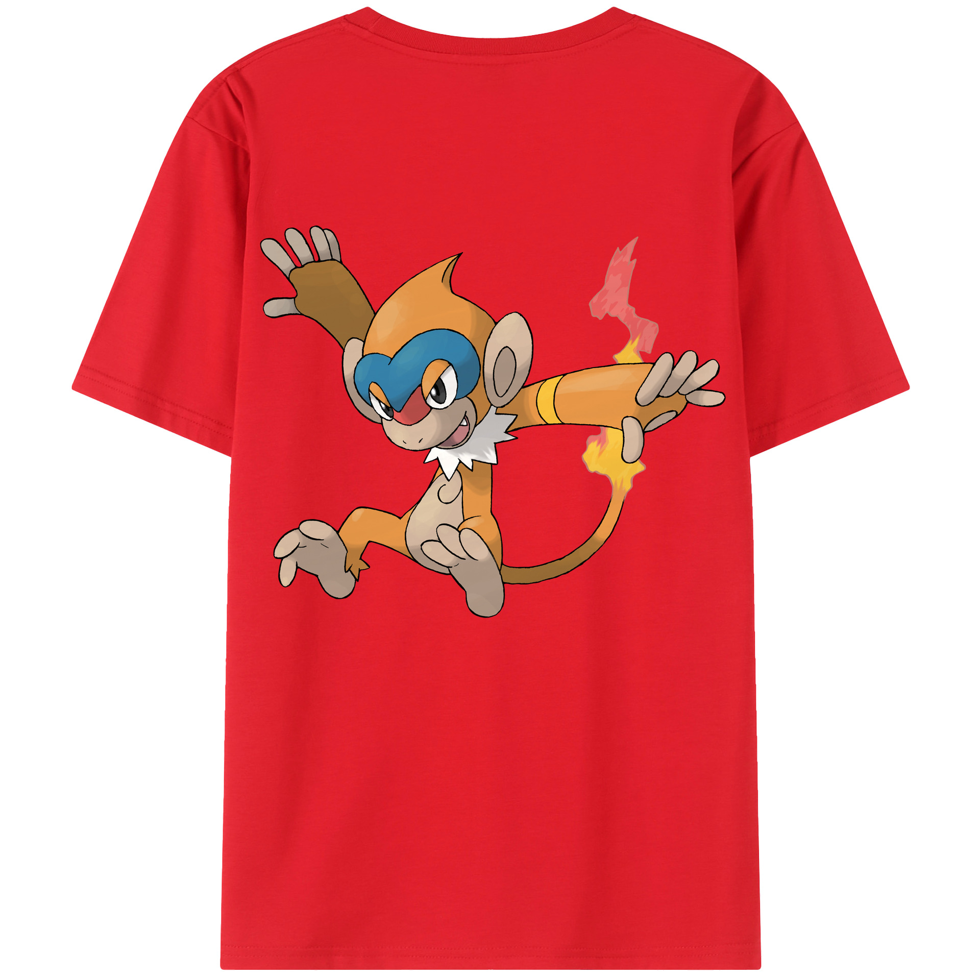 （画像用） ポケットモンスター Pokémon 綿100％ メンズ半袖Tシャツ（バックプリント） 通気性