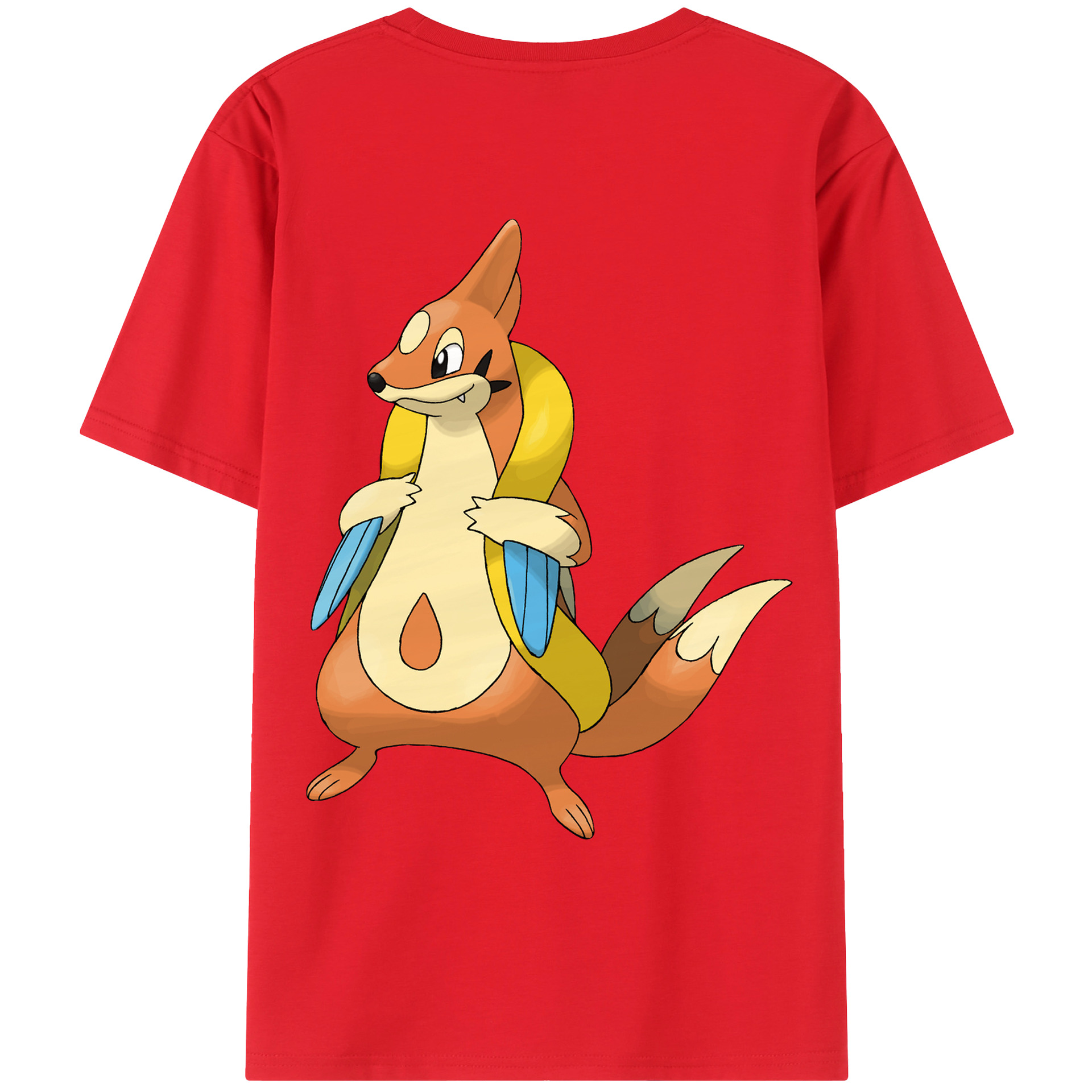 （画像用） ポケットモンスター Pokémon 綿100％ メンズ半袖Tシャツ（バックプリント） 通気性