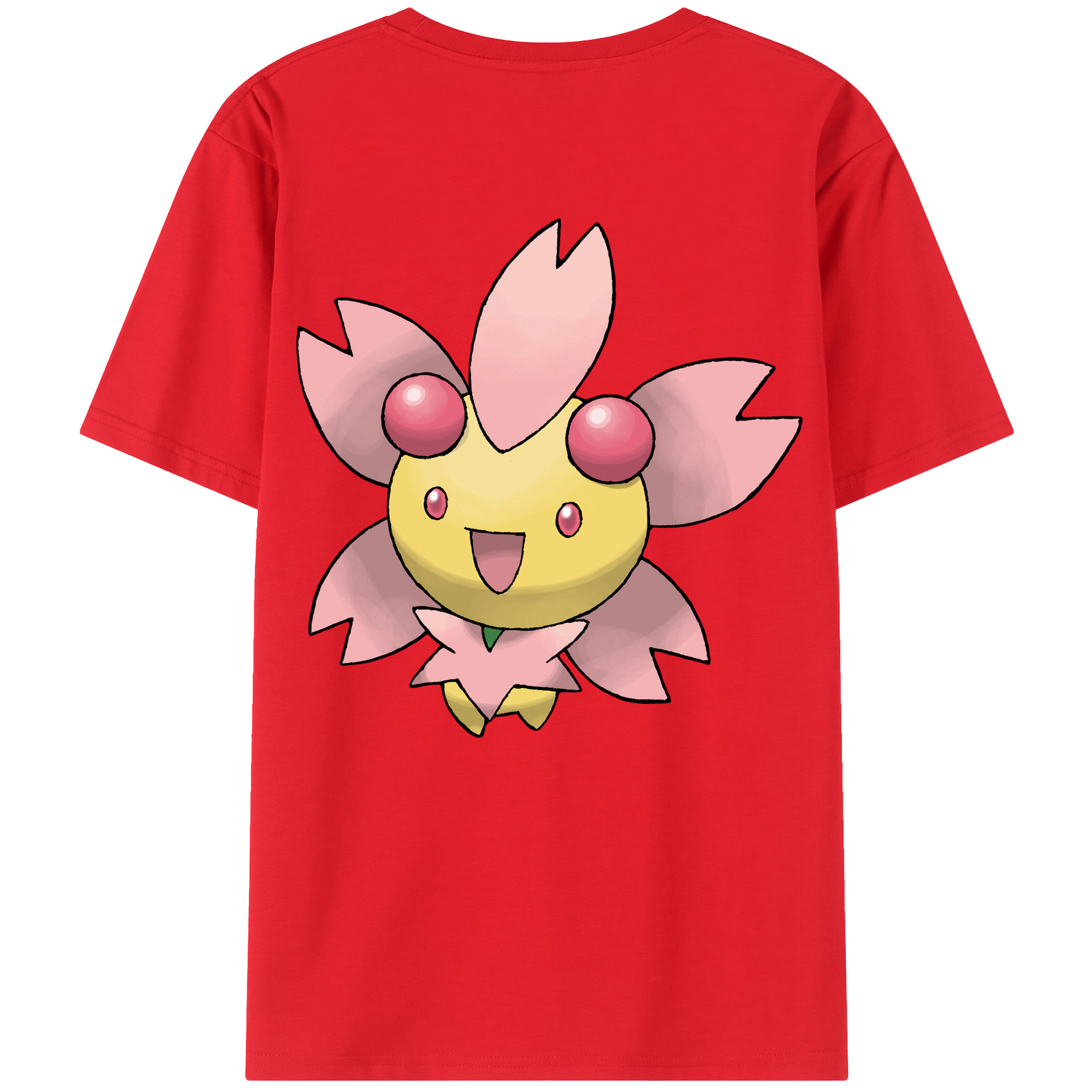 （画像用） ポケットモンスター Pokémon 綿100％ メンズ半袖Tシャツ（バックプリント） 通気性