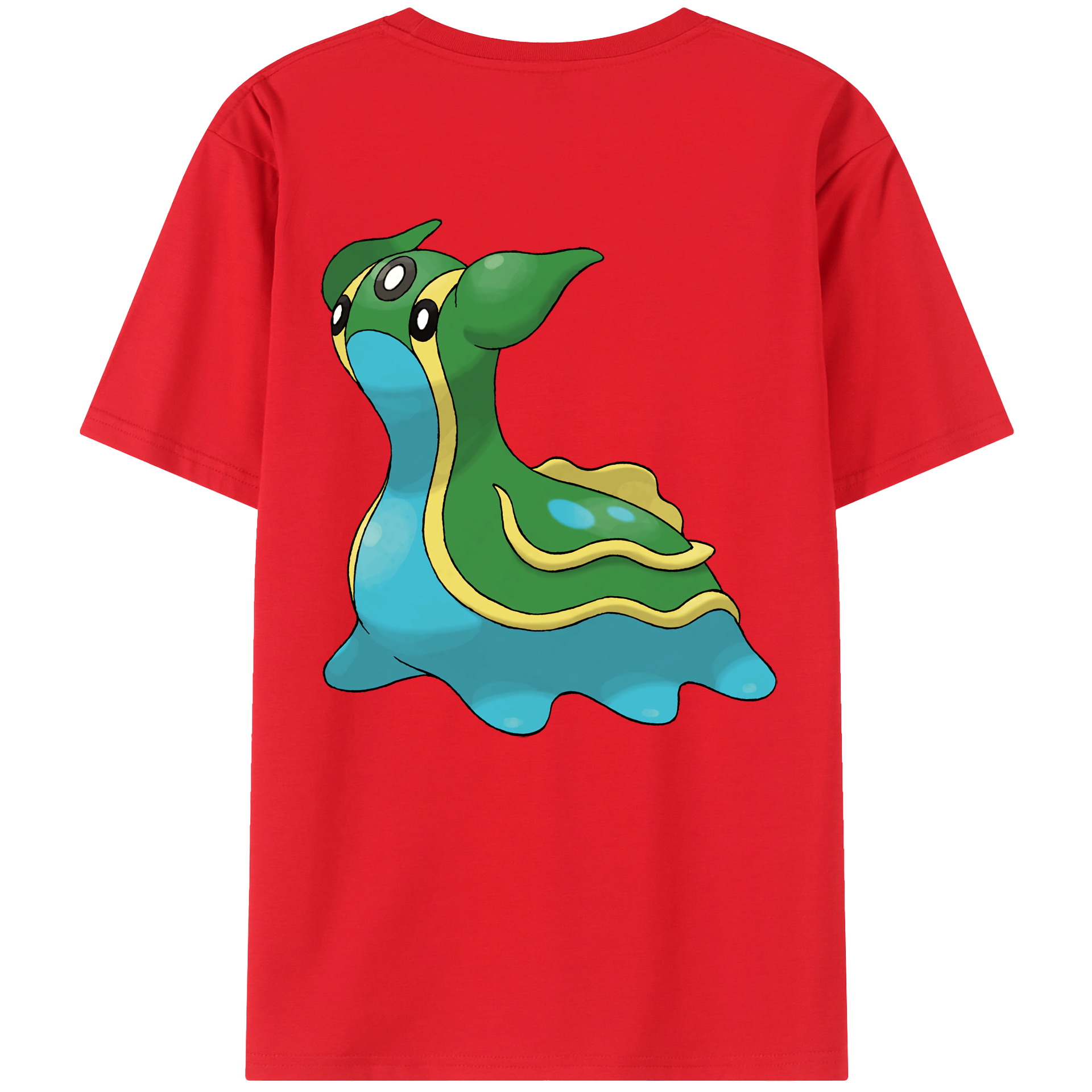 （画像用） ポケットモンスター Pokémon 綿100％ メンズ半袖Tシャツ（バックプリント） 通気性