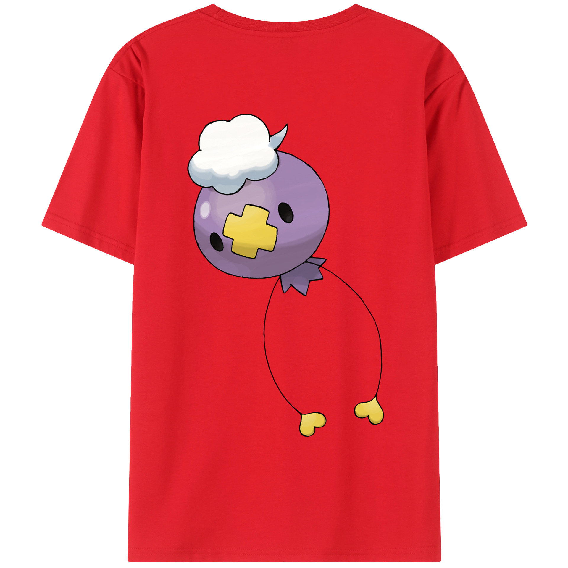 （画像用） ポケットモンスター Pokémon 綿100％ メンズ半袖Tシャツ（バックプリント） 通気性