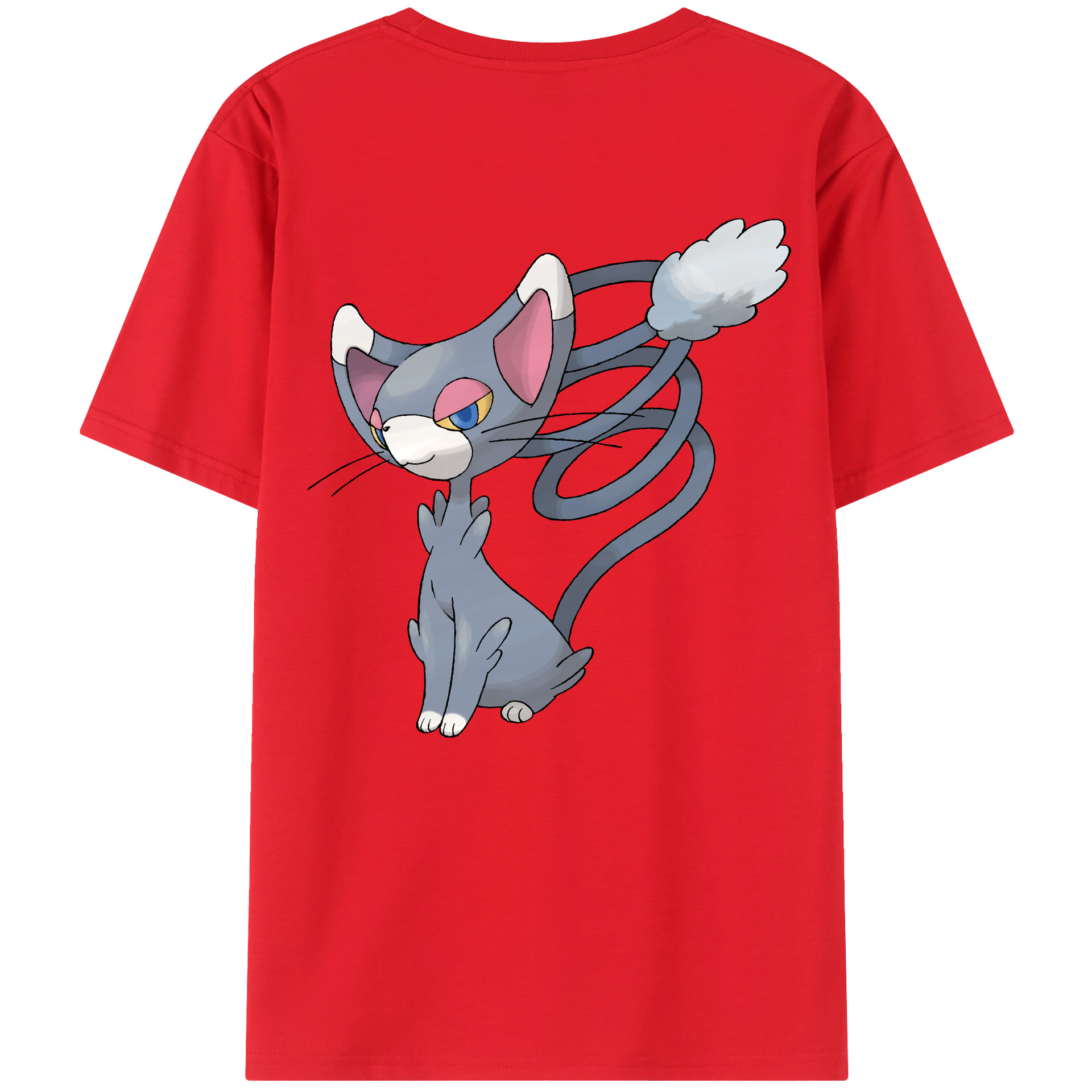 （画像用） ポケットモンスター Pokémon 綿100％ メンズ半袖Tシャツ（バックプリント） 通気性