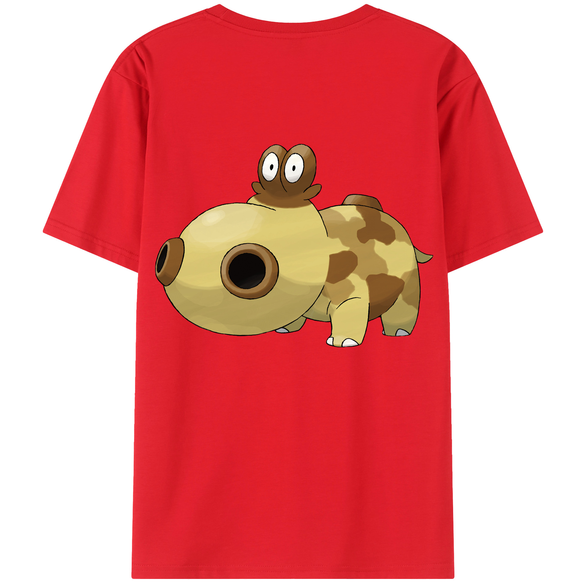 （画像用） ポケットモンスター Pokémon 綿100％ メンズ半袖Tシャツ（バックプリント） 通気性