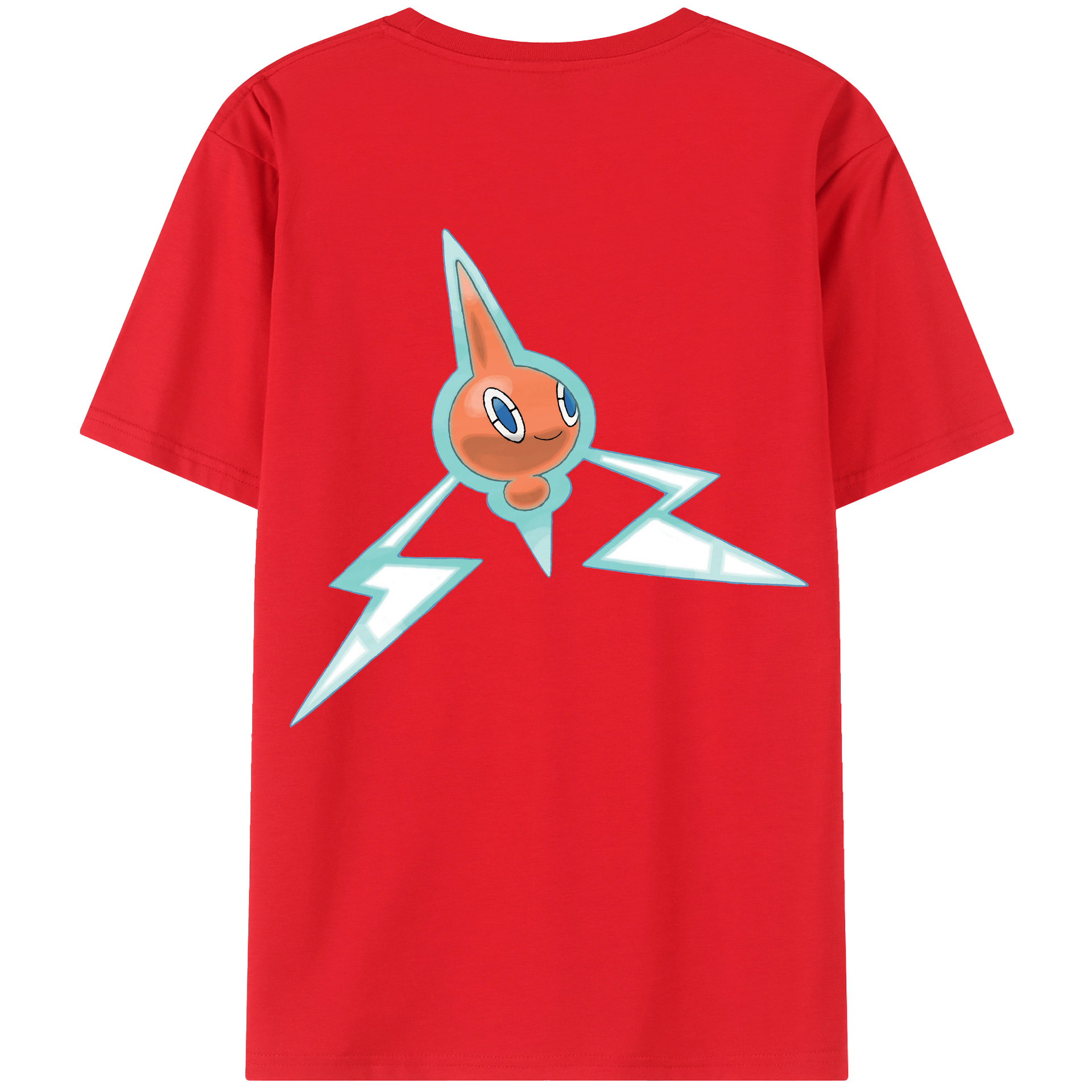 （画像用） ポケットモンスター Pokémon 綿100％ メンズ半袖Tシャツ（バックプリント） 通気性