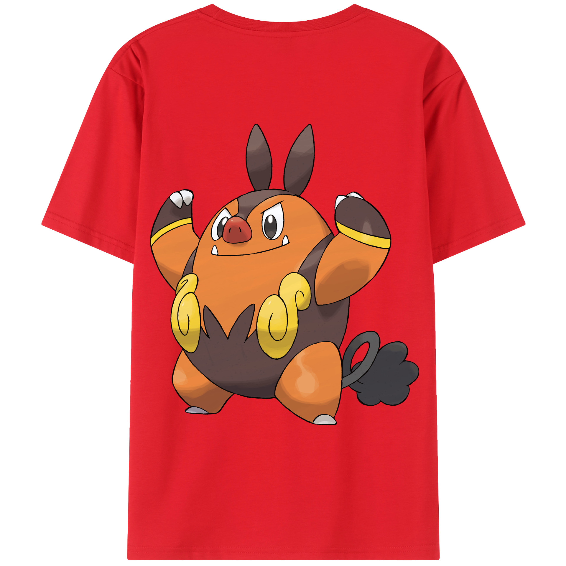 （画像用） ポケットモンスター Pokémon 綿100％ メンズ半袖Tシャツ（バックプリント） 通気性