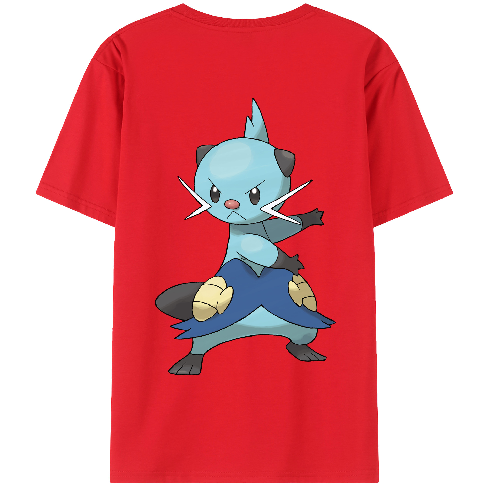 （画像用） ポケットモンスター Pokémon 綿100％ メンズ半袖Tシャツ（バックプリント） 通気性