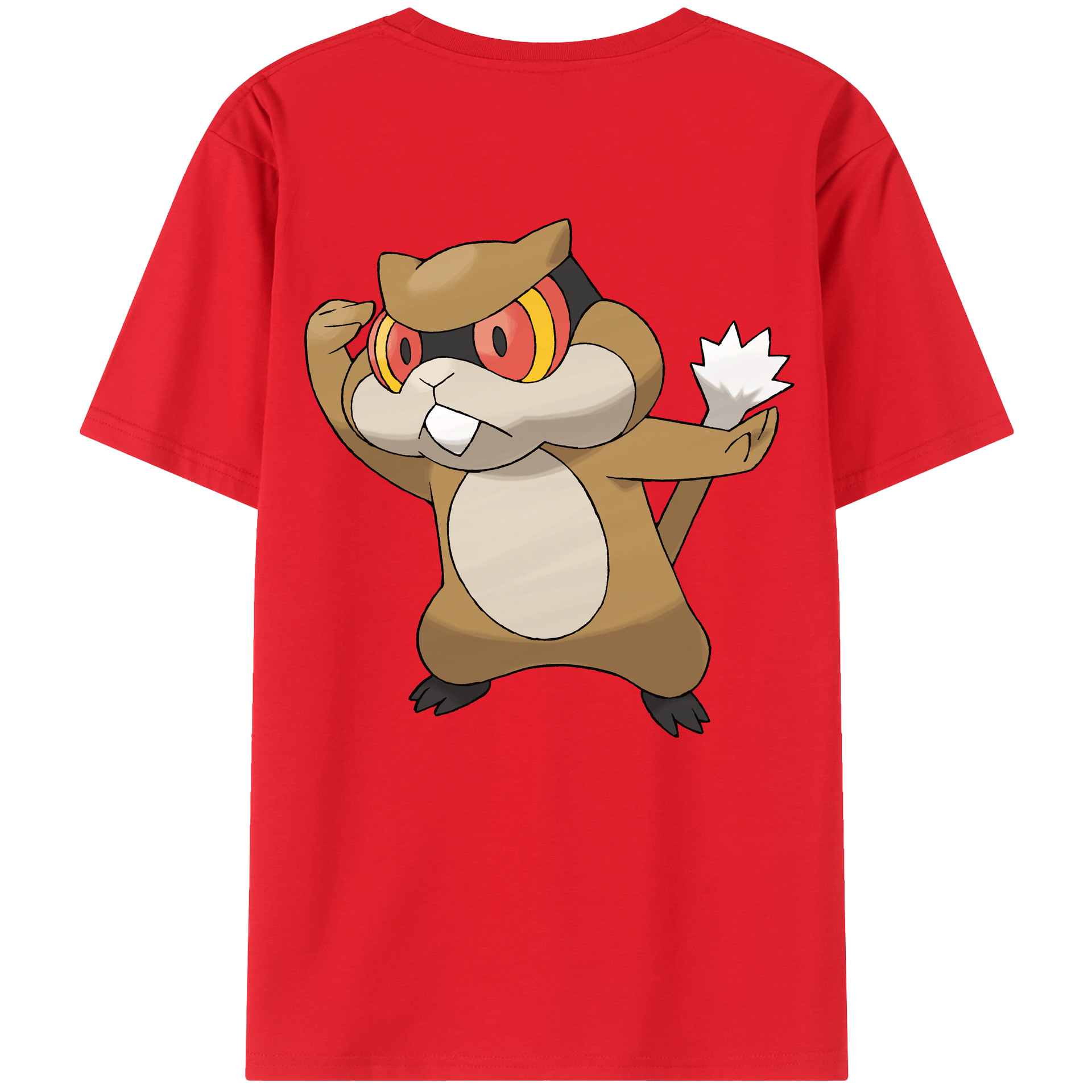 （画像用） ポケットモンスター Pokémon 綿100％ メンズ半袖Tシャツ（バックプリント） 通気性