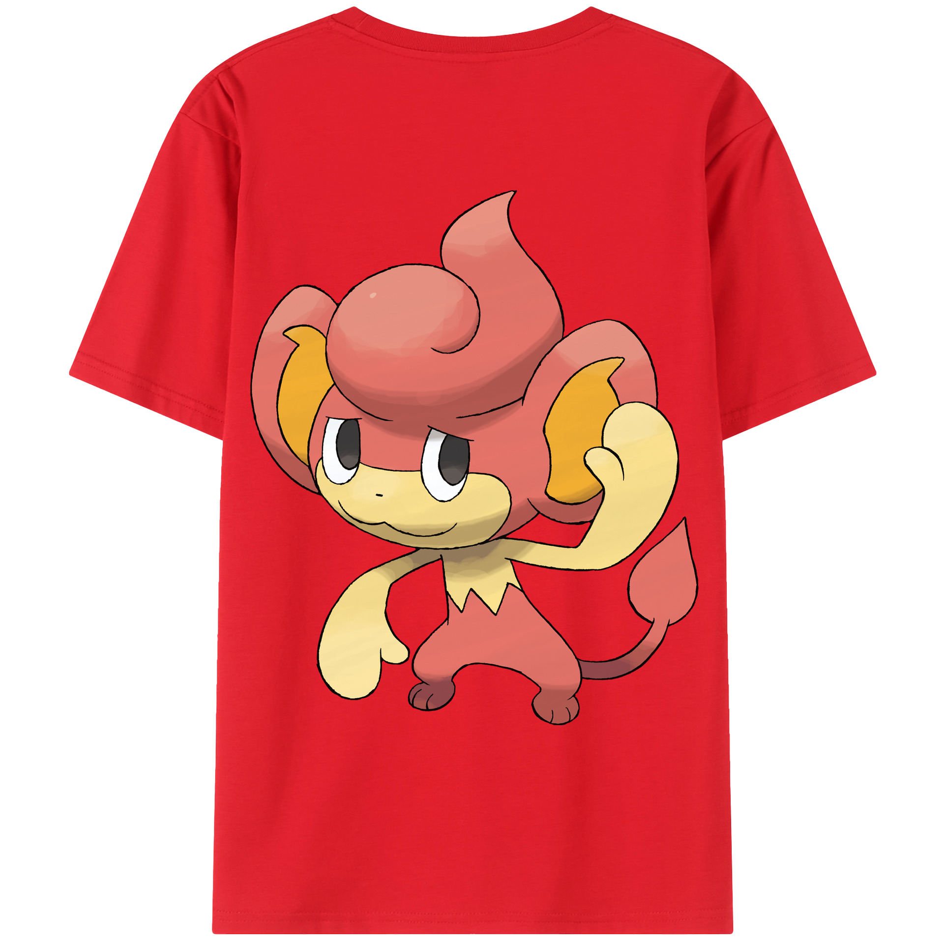 （画像用） ポケットモンスター Pokémon 綿100％ メンズ半袖Tシャツ（バックプリント） 通気性