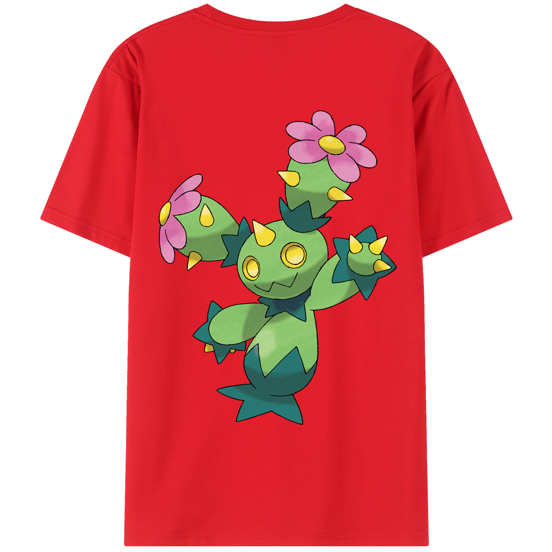 （画像用） ポケットモンスター Pokémon 綿100％ メンズ半袖Tシャツ（バックプリント） 通気性
