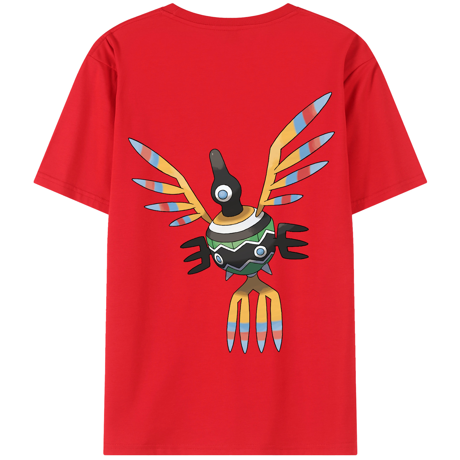 （画像用） ポケットモンスター Pokémon 綿100％ メンズ半袖Tシャツ（バックプリント） 通気性