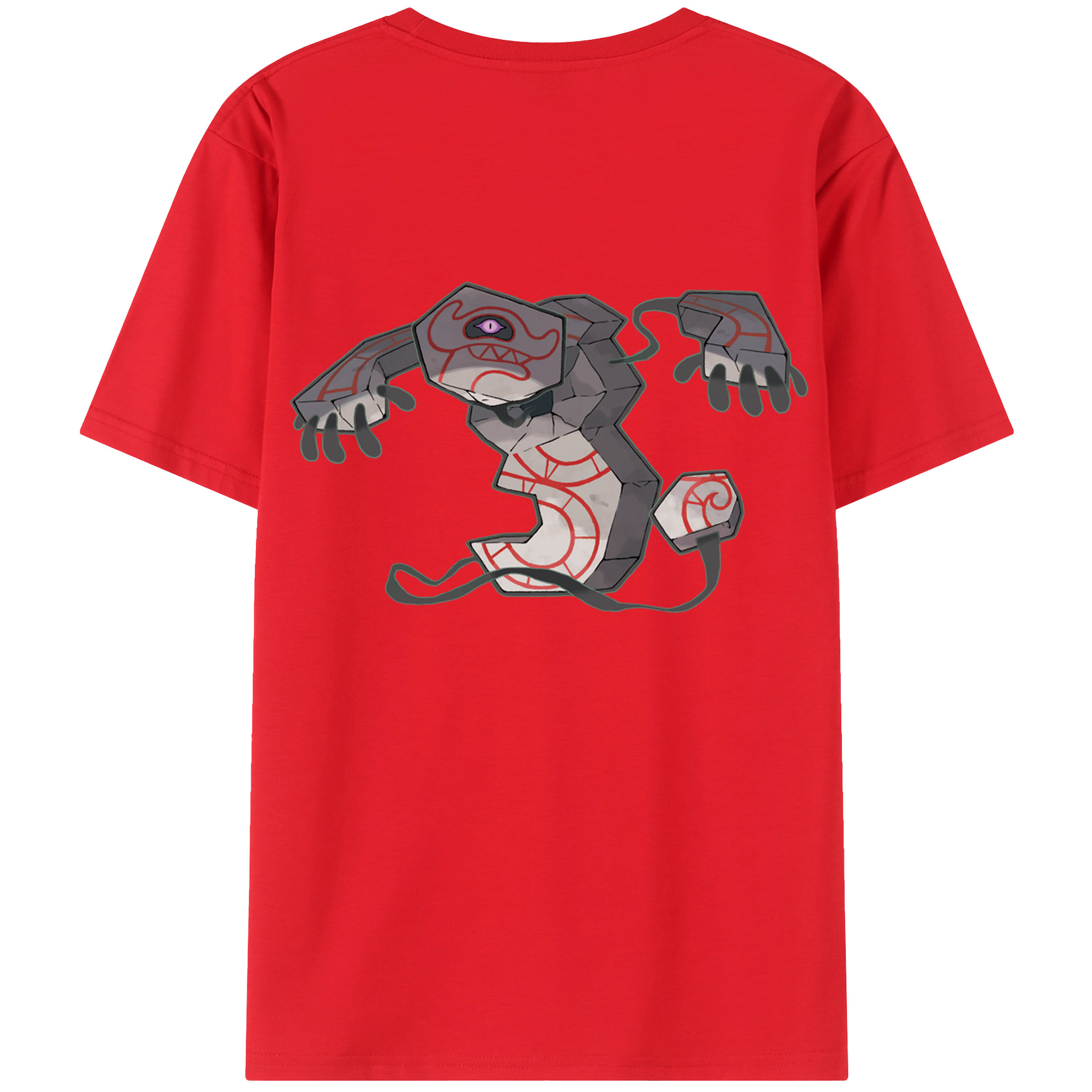 （画像用） ポケットモンスター Pokémon 綿100％ メンズ半袖Tシャツ（バックプリント） 通気性