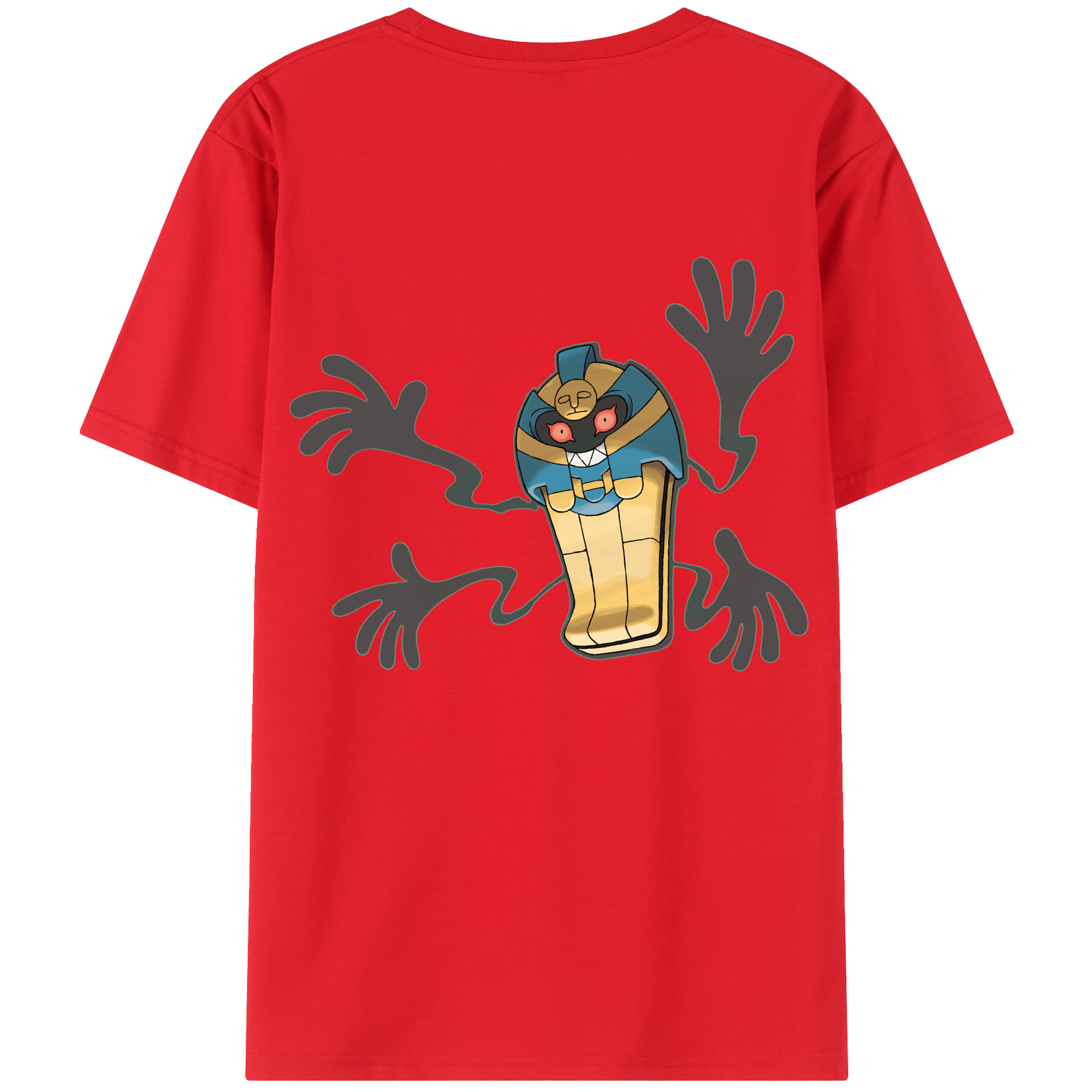 （画像用） ポケットモンスター Pokémon 綿100％ メンズ半袖Tシャツ（バックプリント） 通気性
