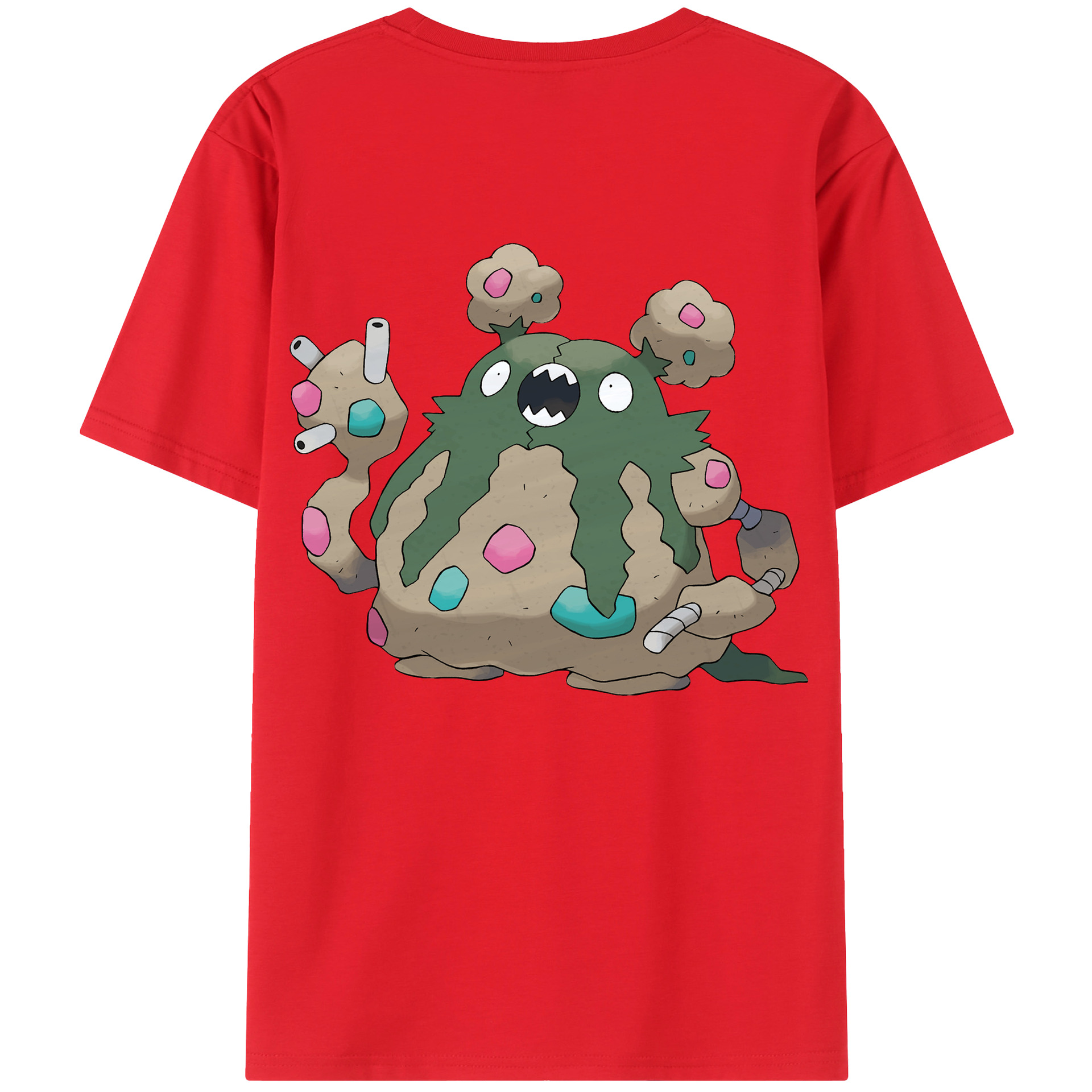（画像用） ポケットモンスター Pokémon 綿100％ メンズ半袖Tシャツ（バックプリント） 通気性