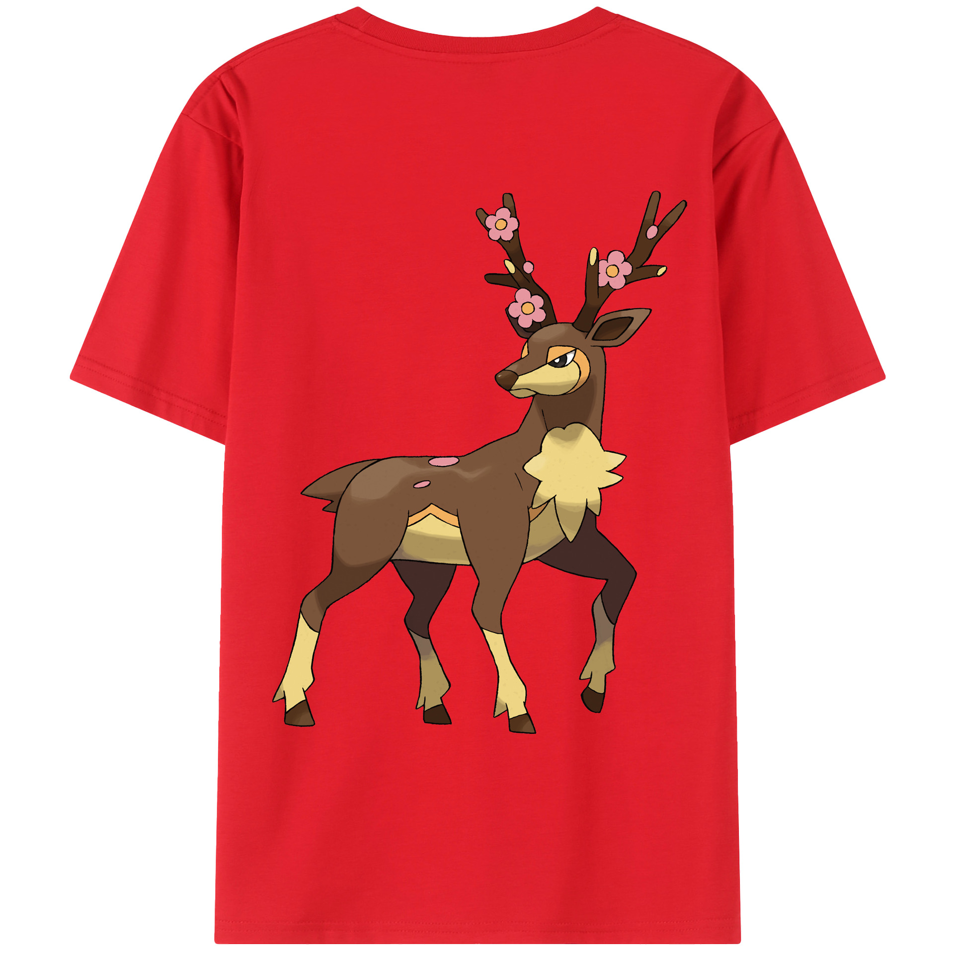 （画像用） ポケットモンスター Pokémon 綿100％ メンズ半袖Tシャツ（バックプリント） 通気性