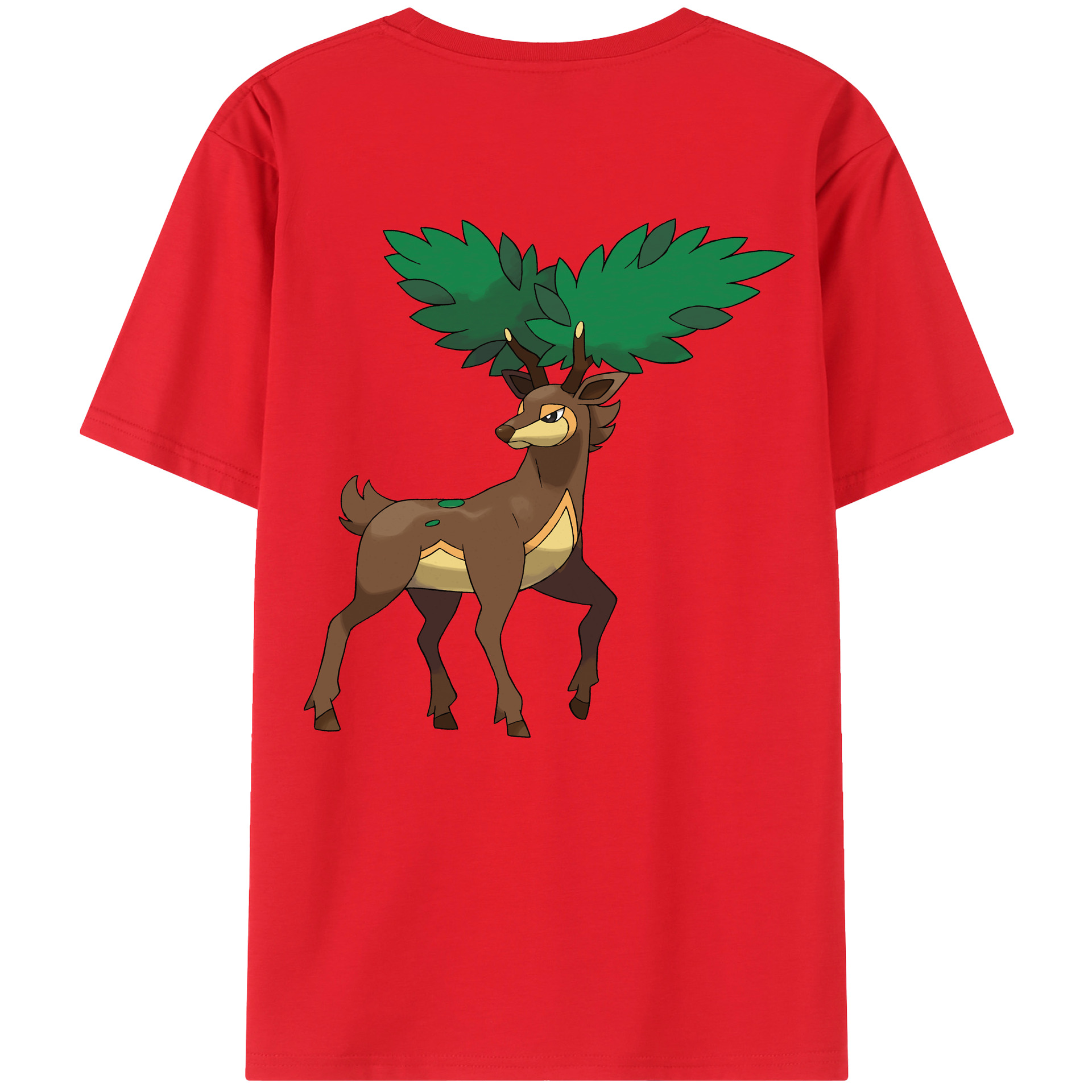 （画像用） ポケットモンスター Pokémon 綿100％ メンズ半袖Tシャツ（バックプリント） 通気性