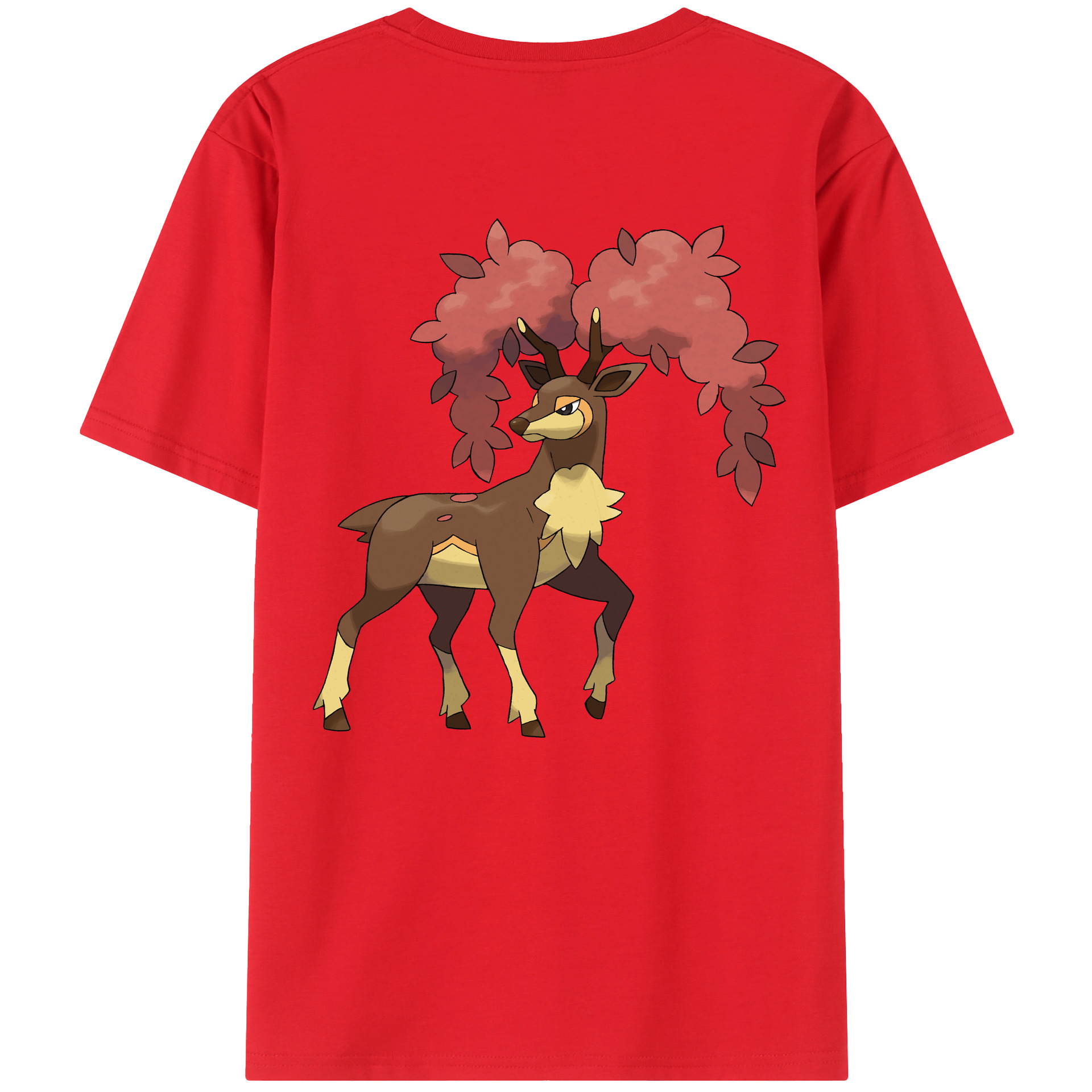（画像用） ポケットモンスター Pokémon 綿100％ メンズ半袖Tシャツ（バックプリント） 通気性