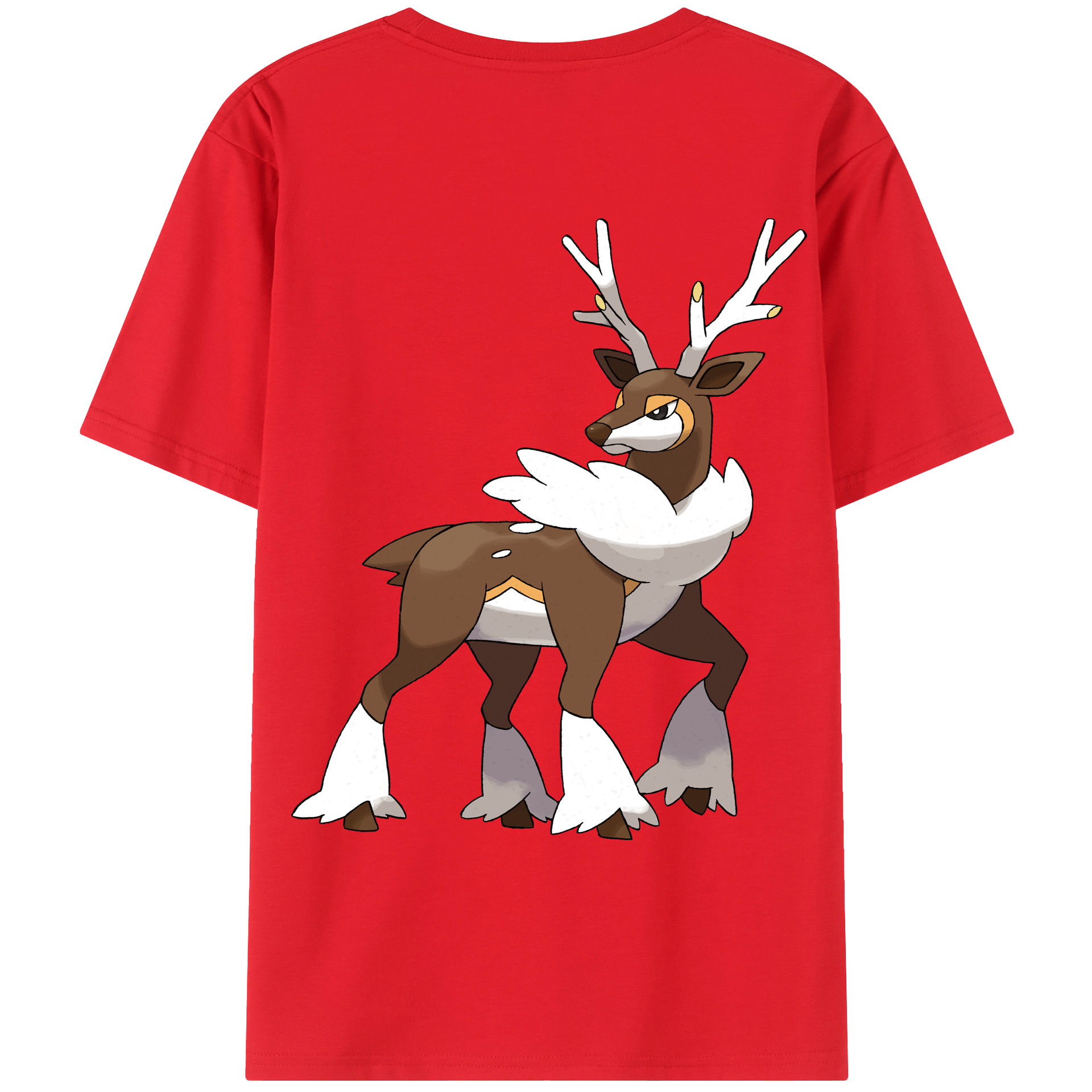（画像用） ポケットモンスター Pokémon 綿100％ メンズ半袖Tシャツ（バックプリント） 通気性