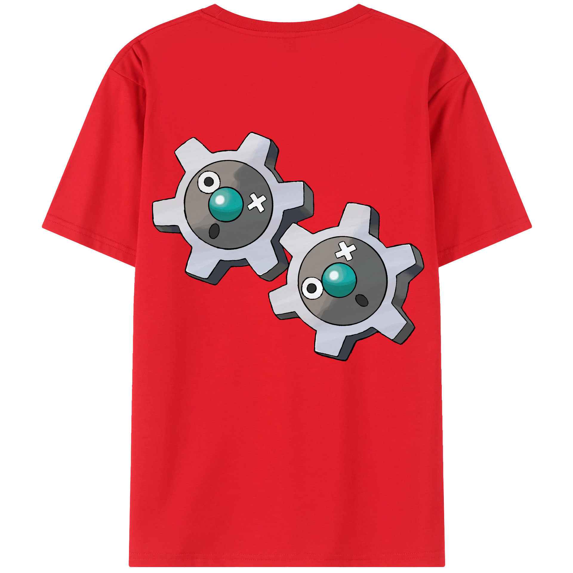 （画像用） ポケットモンスター Pokémon 綿100％ メンズ半袖Tシャツ（バックプリント） 通気性