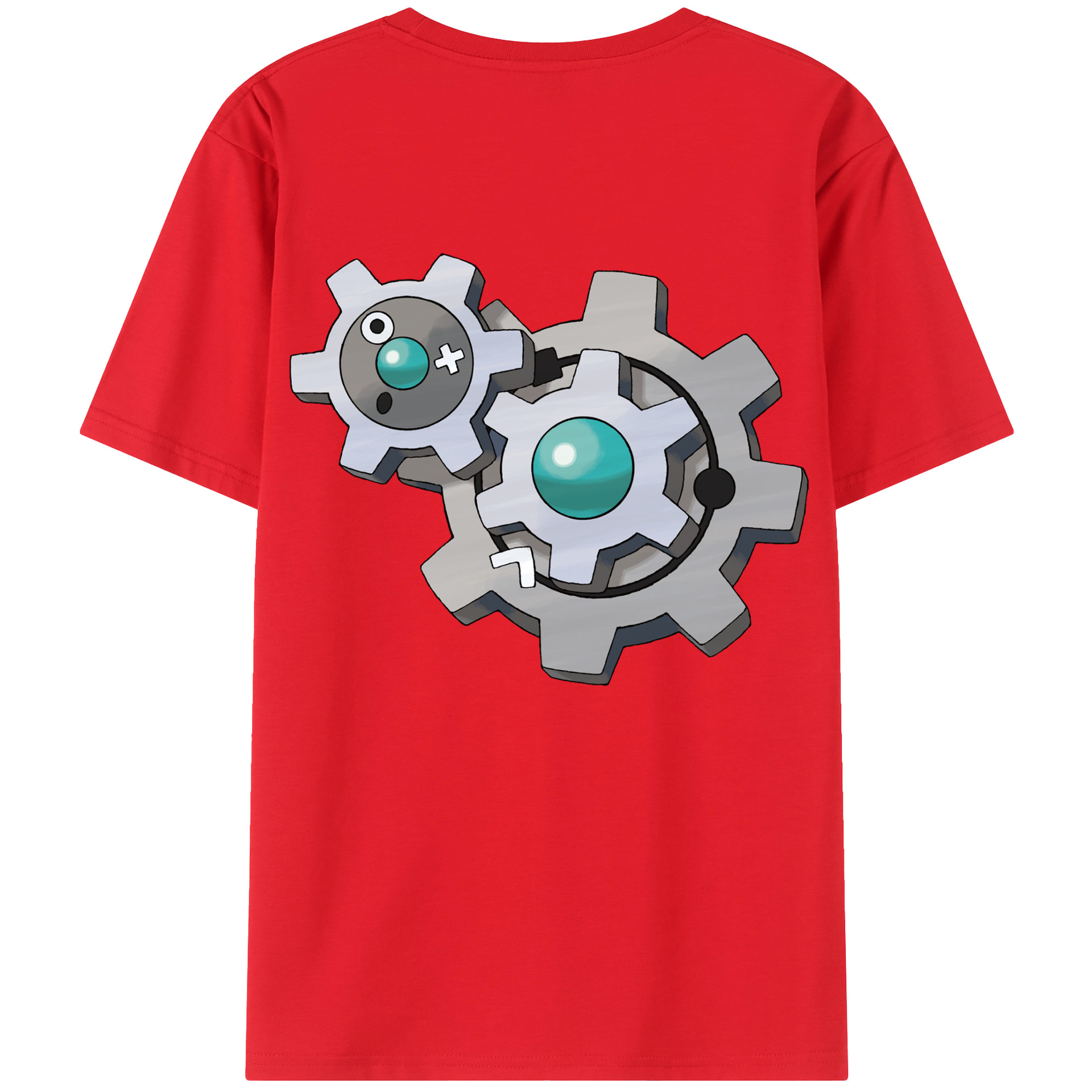 （画像用） ポケットモンスター Pokémon 綿100％ メンズ半袖Tシャツ（バックプリント） 通気性