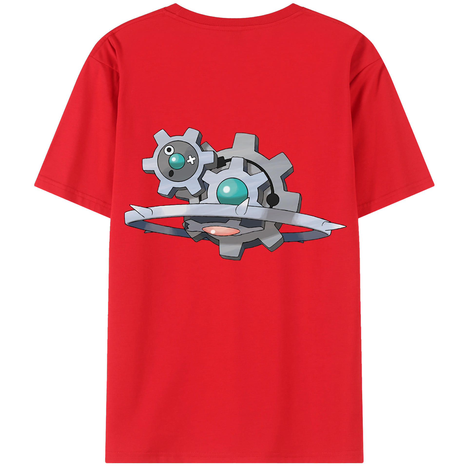 （画像用） ポケットモンスター Pokémon 綿100％ メンズ半袖Tシャツ（バックプリント） 通気性