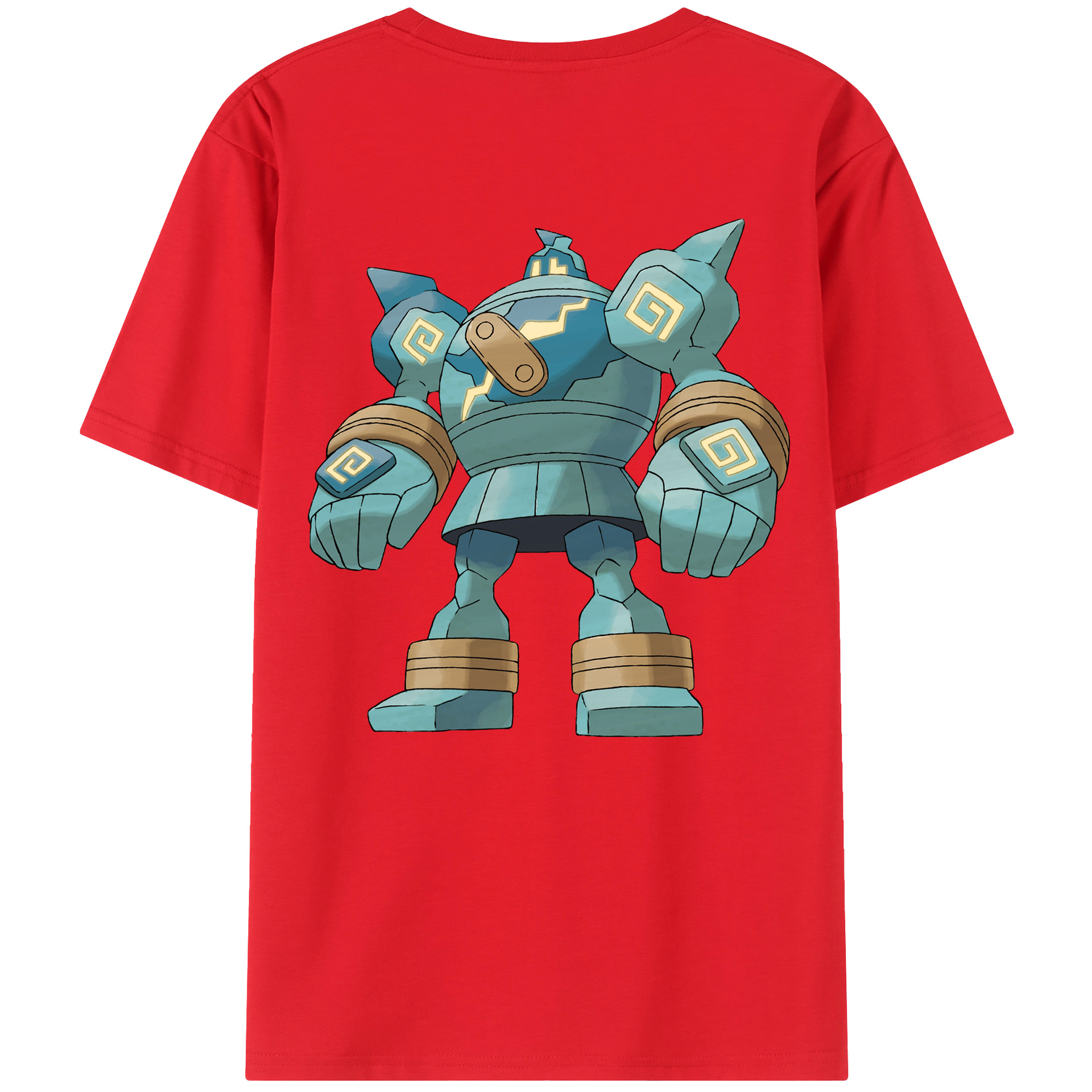（画像用） ポケットモンスター Pokémon 綿100％ メンズ半袖Tシャツ（バックプリント） 通気性