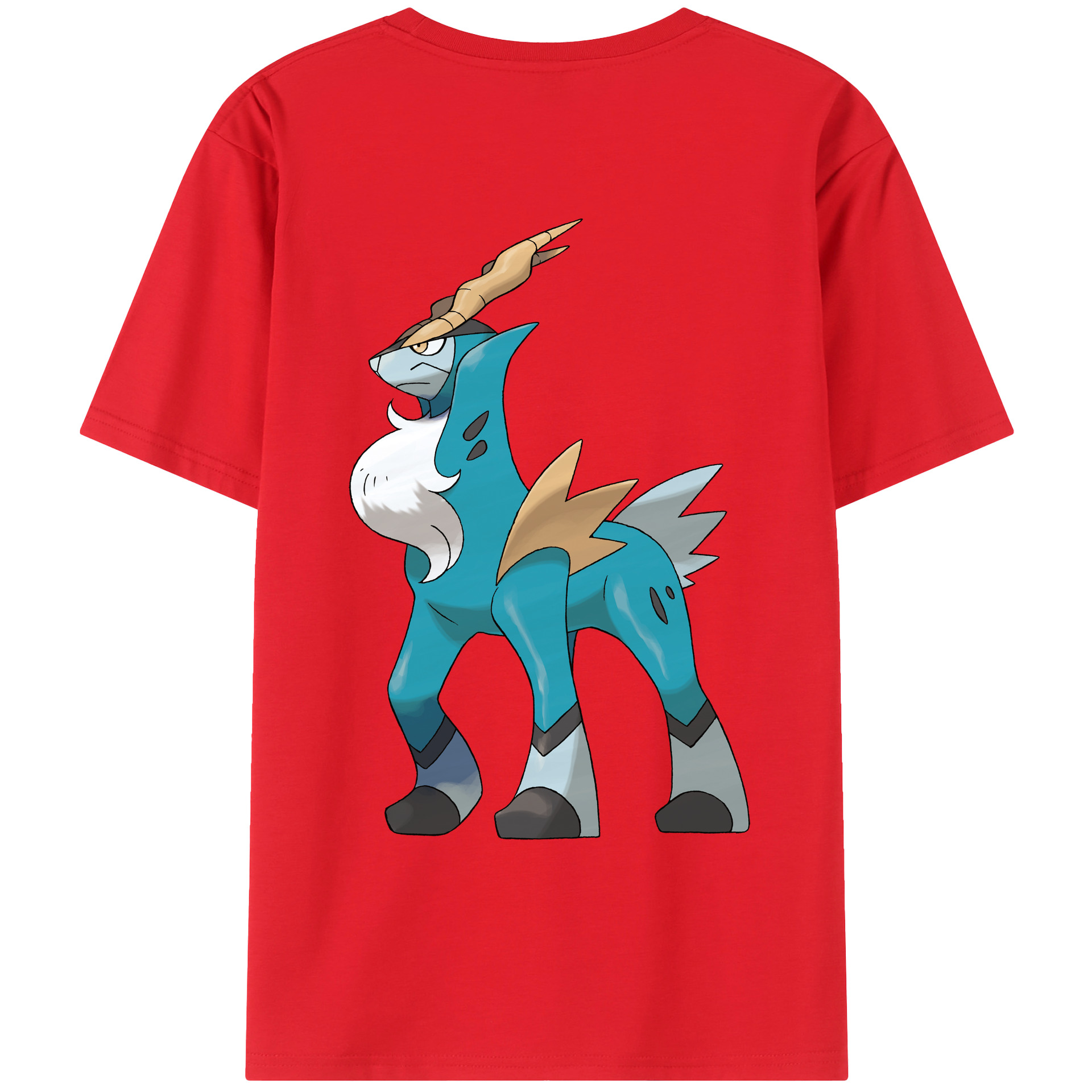 （画像用） ポケットモンスター Pokémon 綿100％ メンズ半袖Tシャツ（バックプリント） 通気性