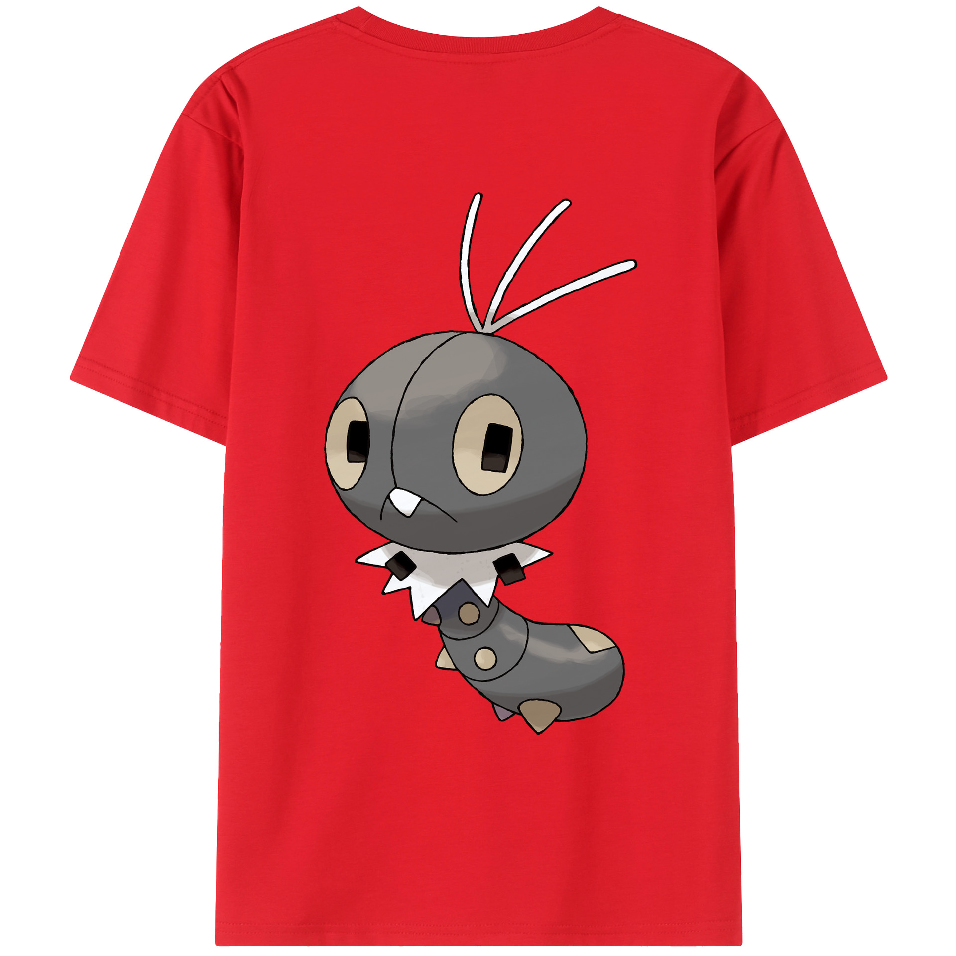 （画像用） ポケットモンスター Pokémon 綿100％ メンズ半袖Tシャツ（バックプリント） 通気性