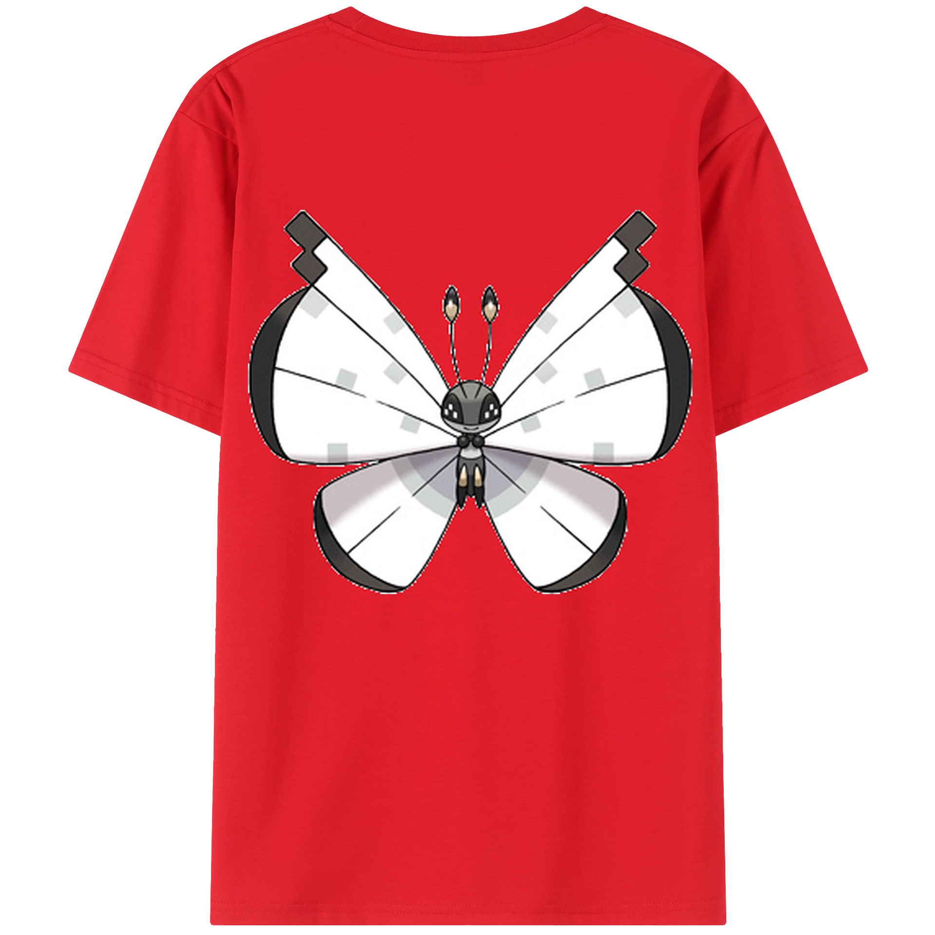 （画像用） ポケットモンスター Pokémon 綿100％ メンズ半袖Tシャツ（バックプリント） 通気性