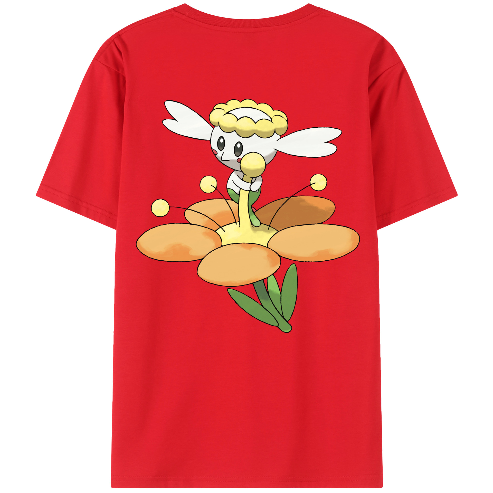 （画像用） ポケットモンスター Pokémon 綿100％ メンズ半袖Tシャツ（バックプリント） 通気性