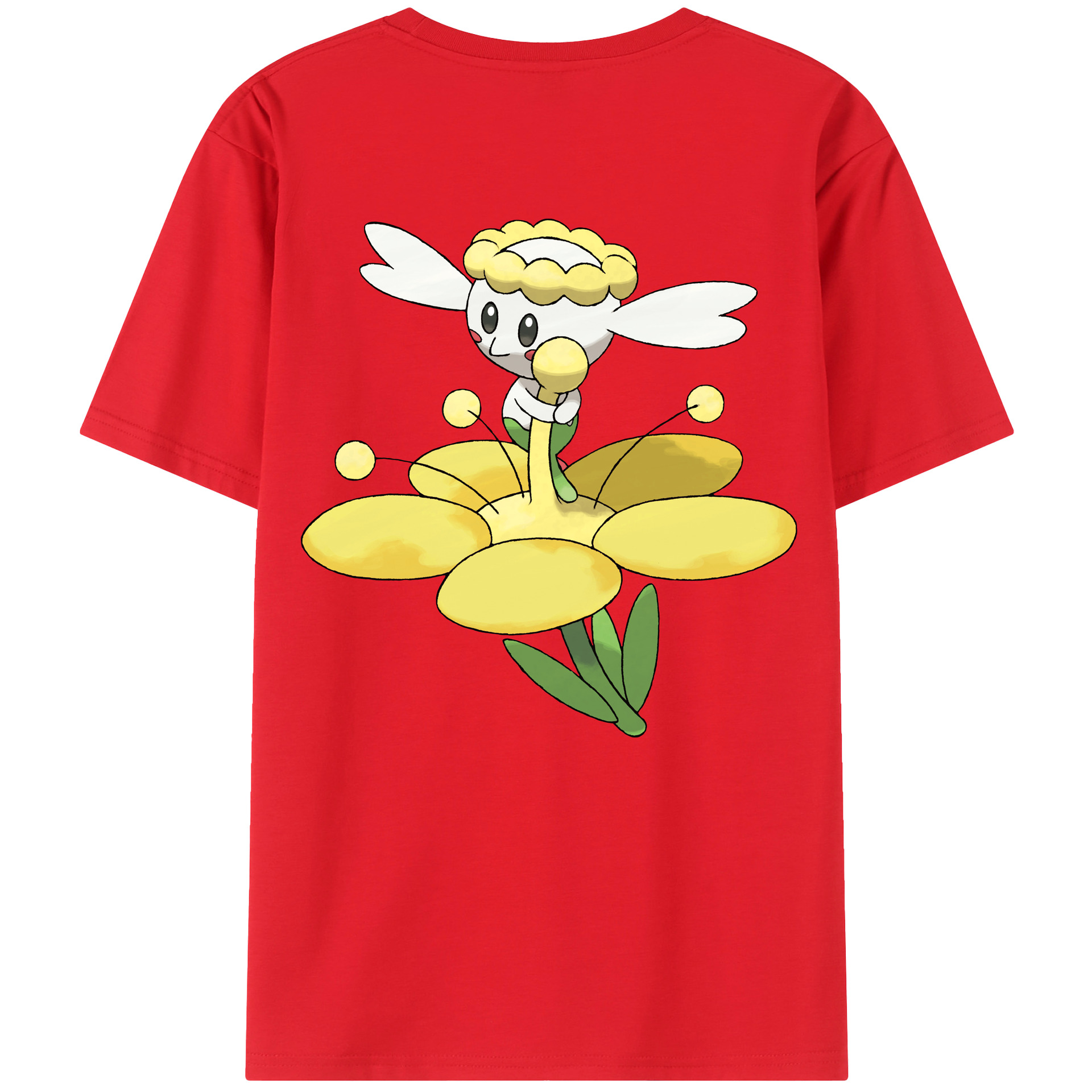 （画像用） ポケットモンスター Pokémon 綿100％ メンズ半袖Tシャツ（バックプリント） 通気性