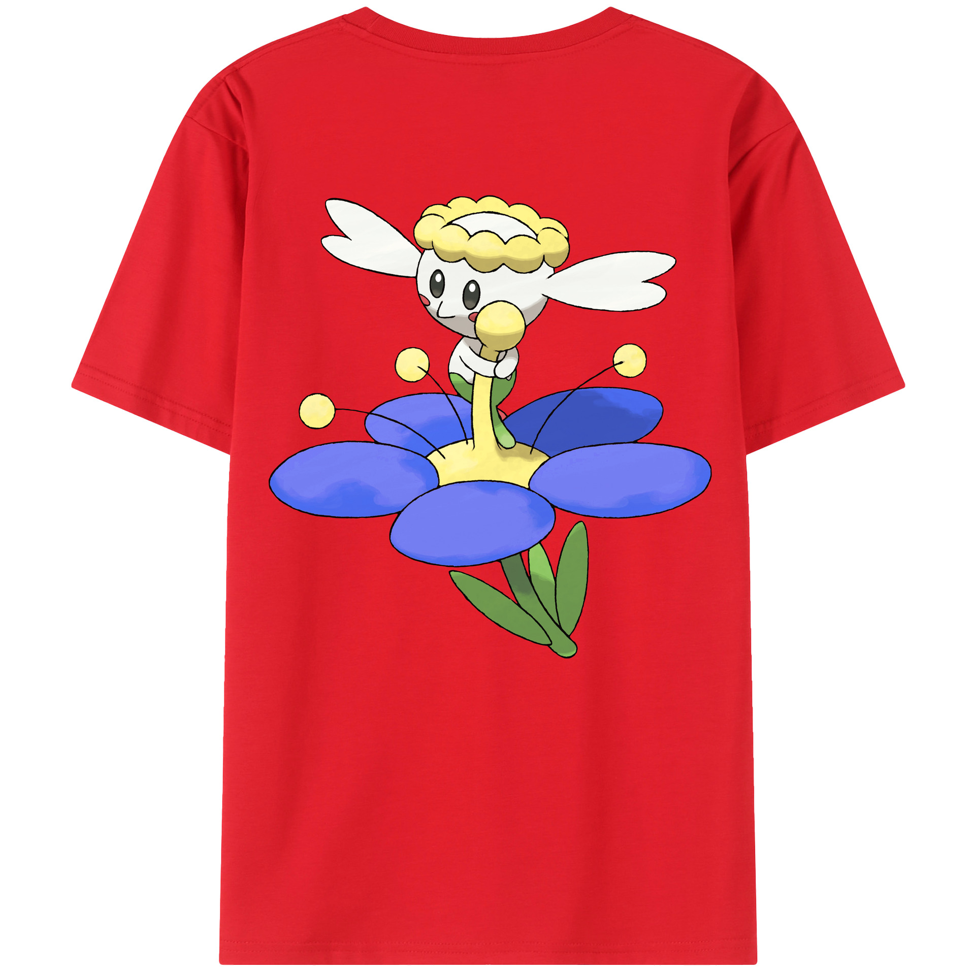 （画像用） ポケットモンスター Pokémon 綿100％ メンズ半袖Tシャツ（バックプリント） 通気性