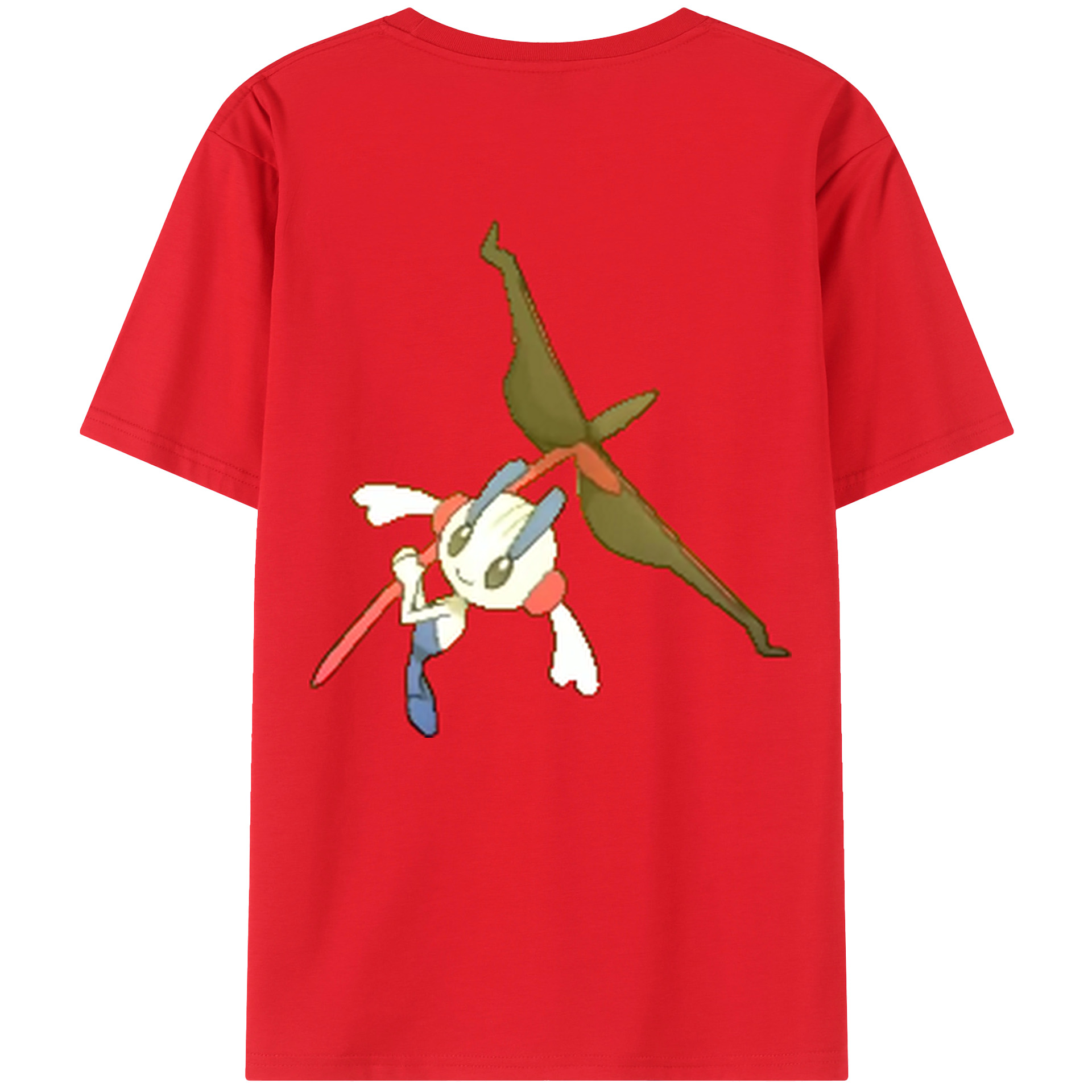 （画像用） ポケットモンスター Pokémon 綿100％ メンズ半袖Tシャツ（バックプリント） 通気性