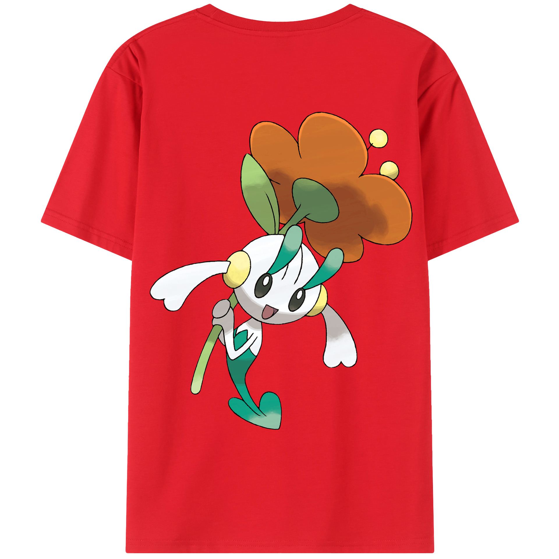 （画像用） ポケットモンスター Pokémon 綿100％ メンズ半袖Tシャツ（バックプリント） 通気性