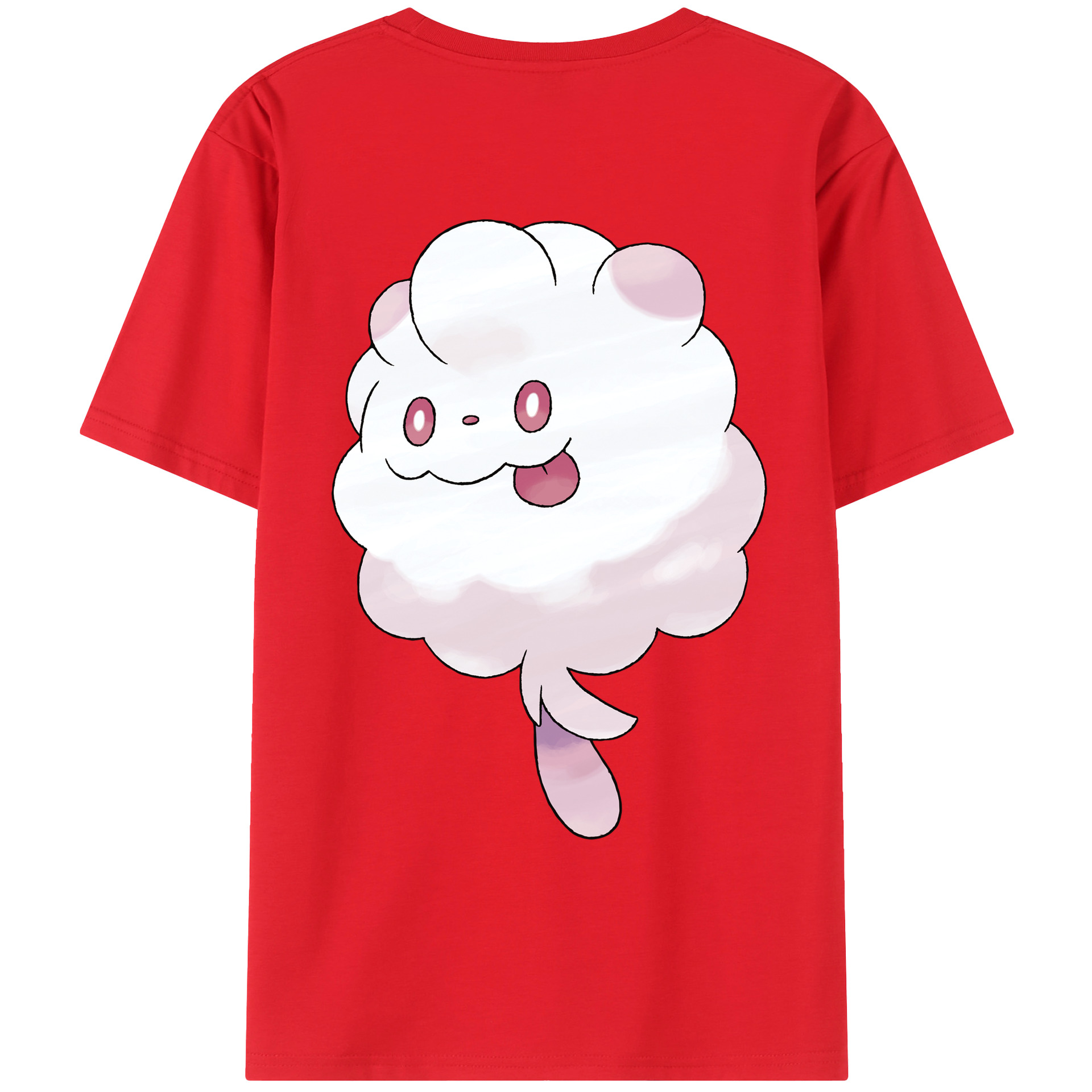 （画像用） ポケットモンスター Pokémon 綿100％ メンズ半袖Tシャツ（バックプリント） 通気性