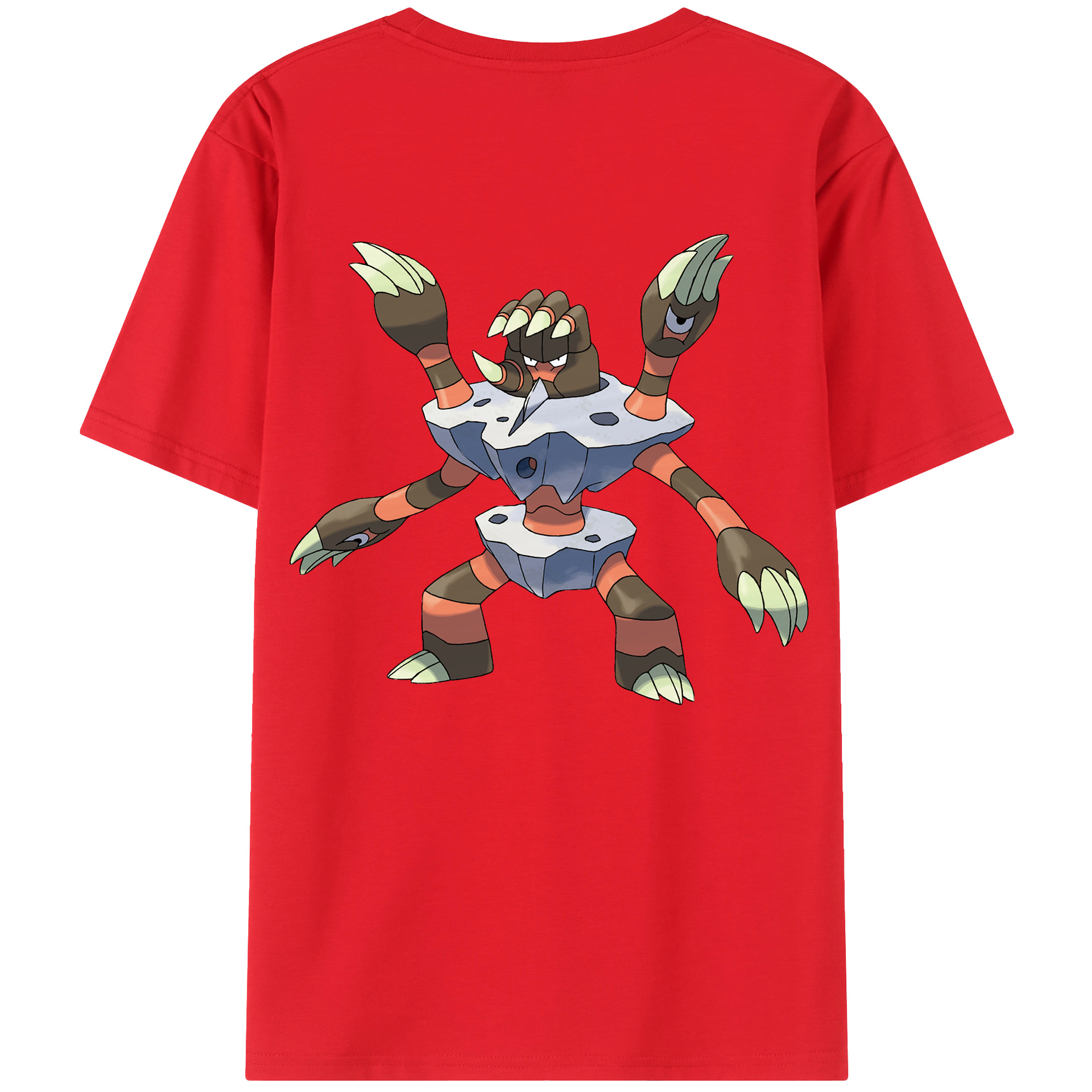 （画像用） ポケットモンスター Pokémon 綿100％ メンズ半袖Tシャツ（バックプリント） 通気性