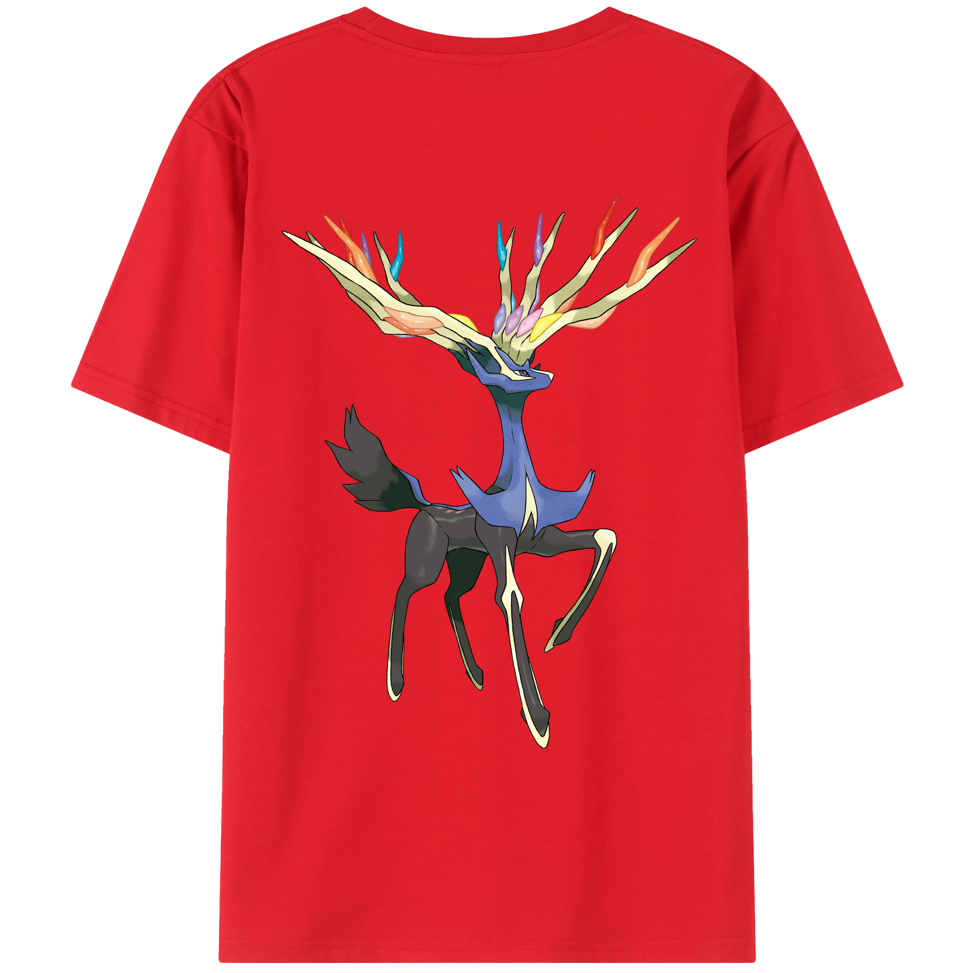 （画像用） ポケットモンスター Pokémon 綿100％ メンズ半袖Tシャツ（バックプリント） 通気性