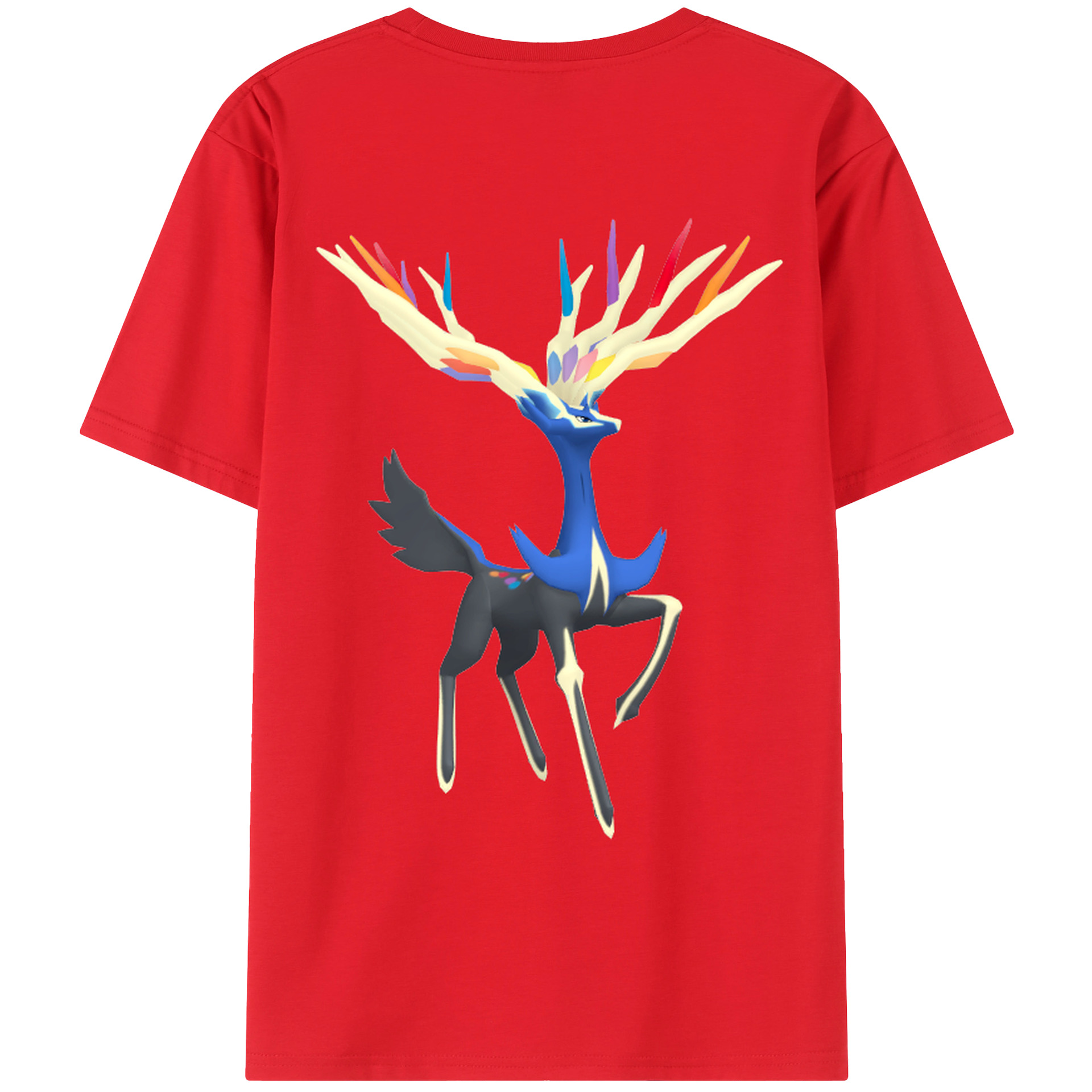 （画像用） ポケットモンスター Pokémon 綿100％ メンズ半袖Tシャツ（バックプリント） 通気性