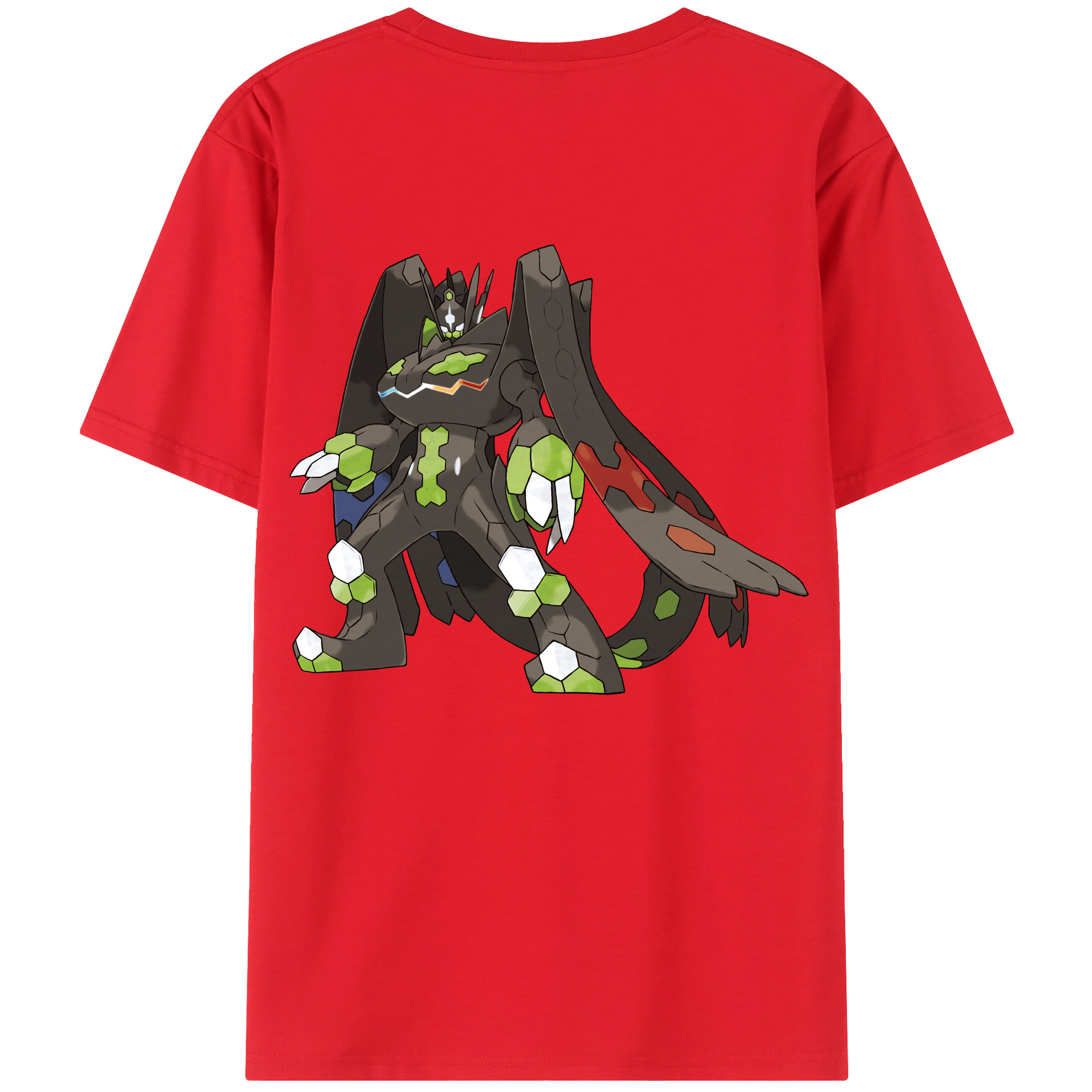 （画像用） ポケットモンスター Pokémon 綿100％ メンズ半袖Tシャツ（バックプリント） 通気性