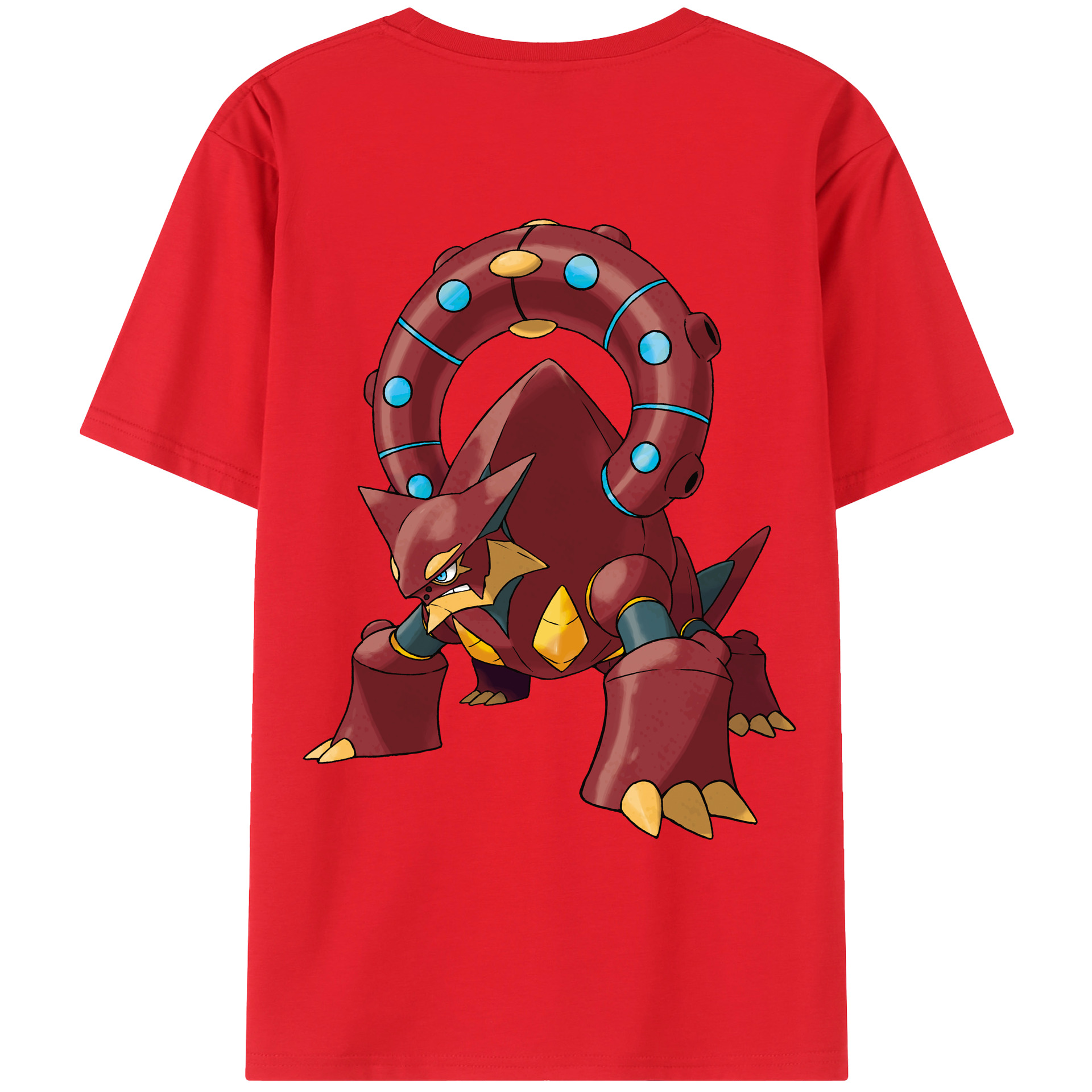 （画像用） ポケットモンスター Pokémon 綿100％ メンズ半袖Tシャツ（バックプリント） 通気性