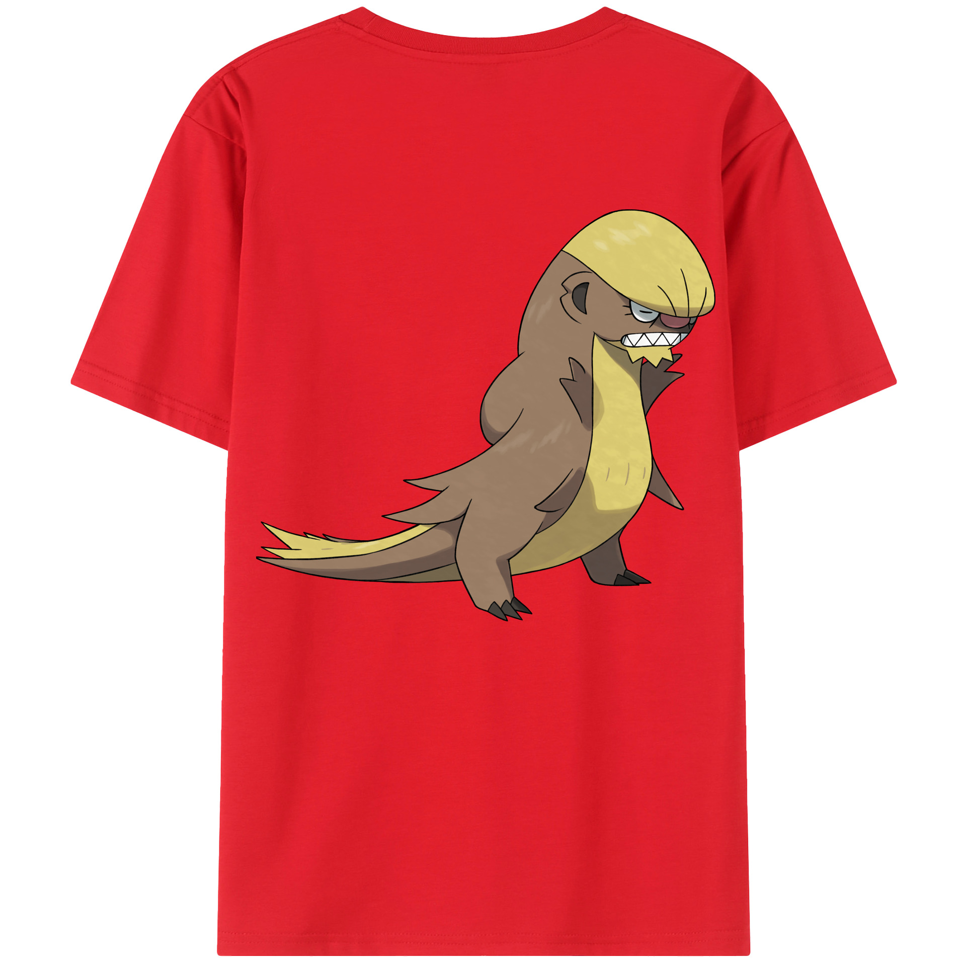 （画像用） ポケットモンスター Pokémon 綿100％ メンズ半袖Tシャツ（バックプリント） 通気性