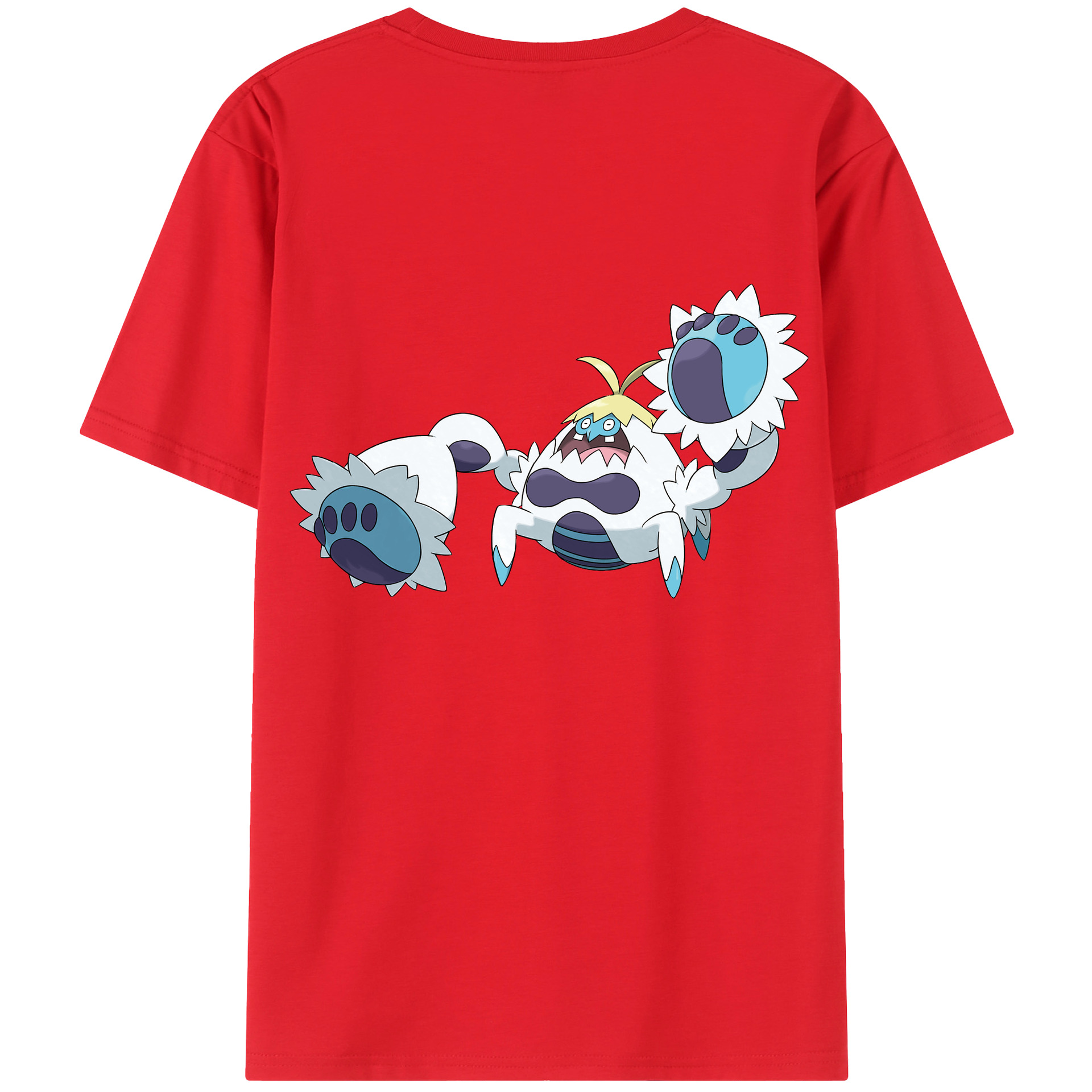（画像用） ポケットモンスター Pokémon 綿100％ メンズ半袖Tシャツ（バックプリント） 通気性