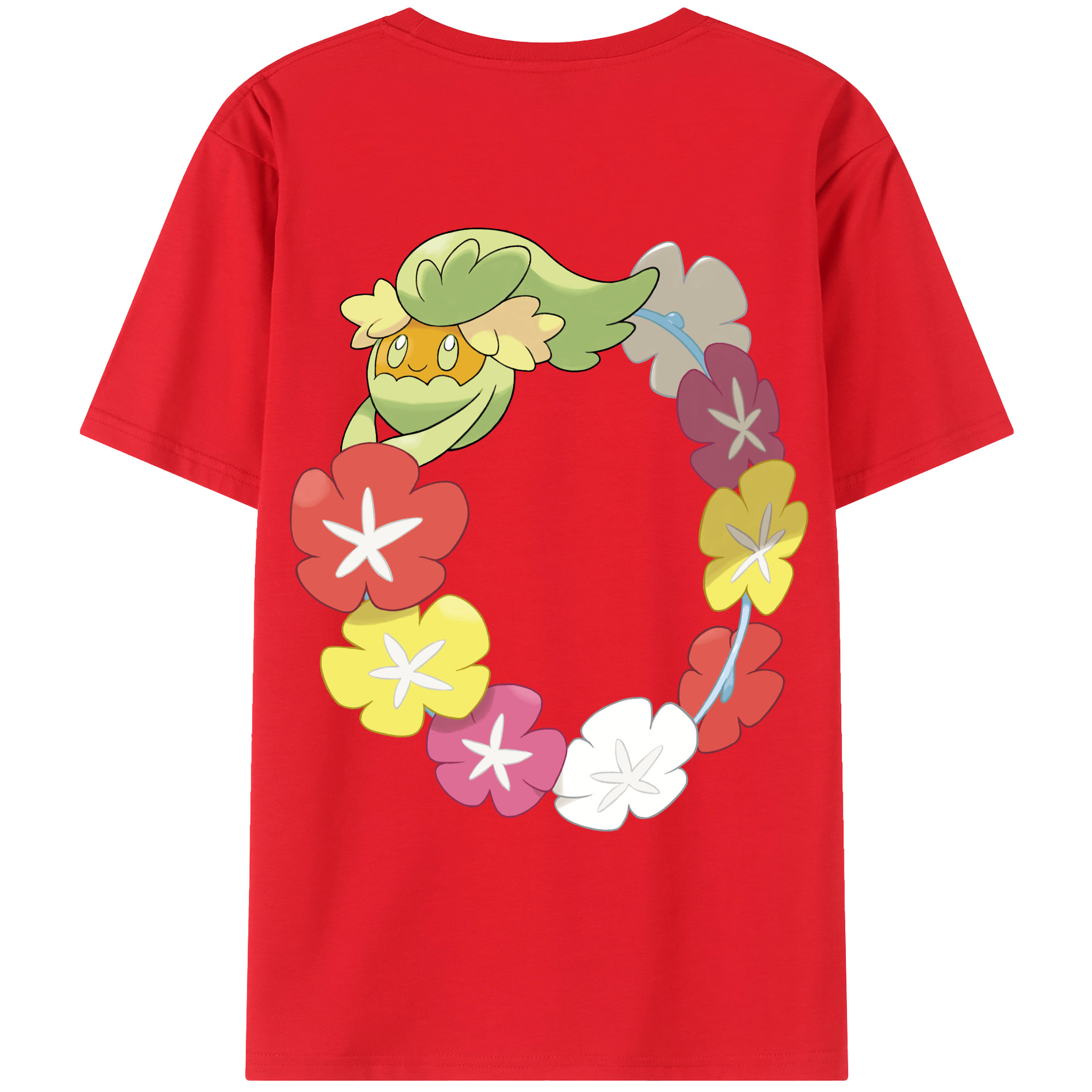 （画像用） ポケットモンスター Pokémon 綿100％ メンズ半袖Tシャツ（バックプリント） 通気性